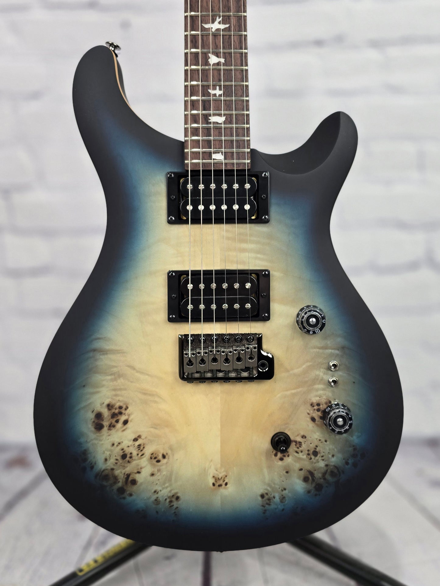 Paul Reed Smith PRS SE Custom 24-08 Limited Poplar Burl Electric Guitar Lake Blue Midnight Burst