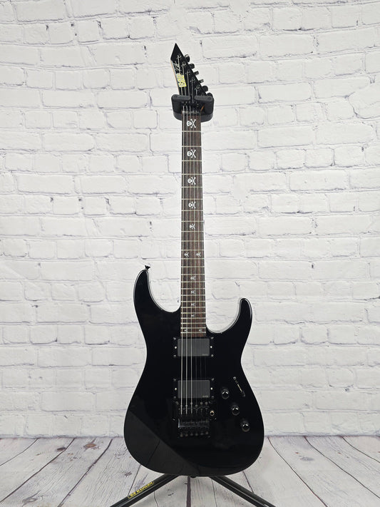 USED ESP Japan Custom KH-2 Kirk Hammett Neck Through Electric Guitar Gloss Black