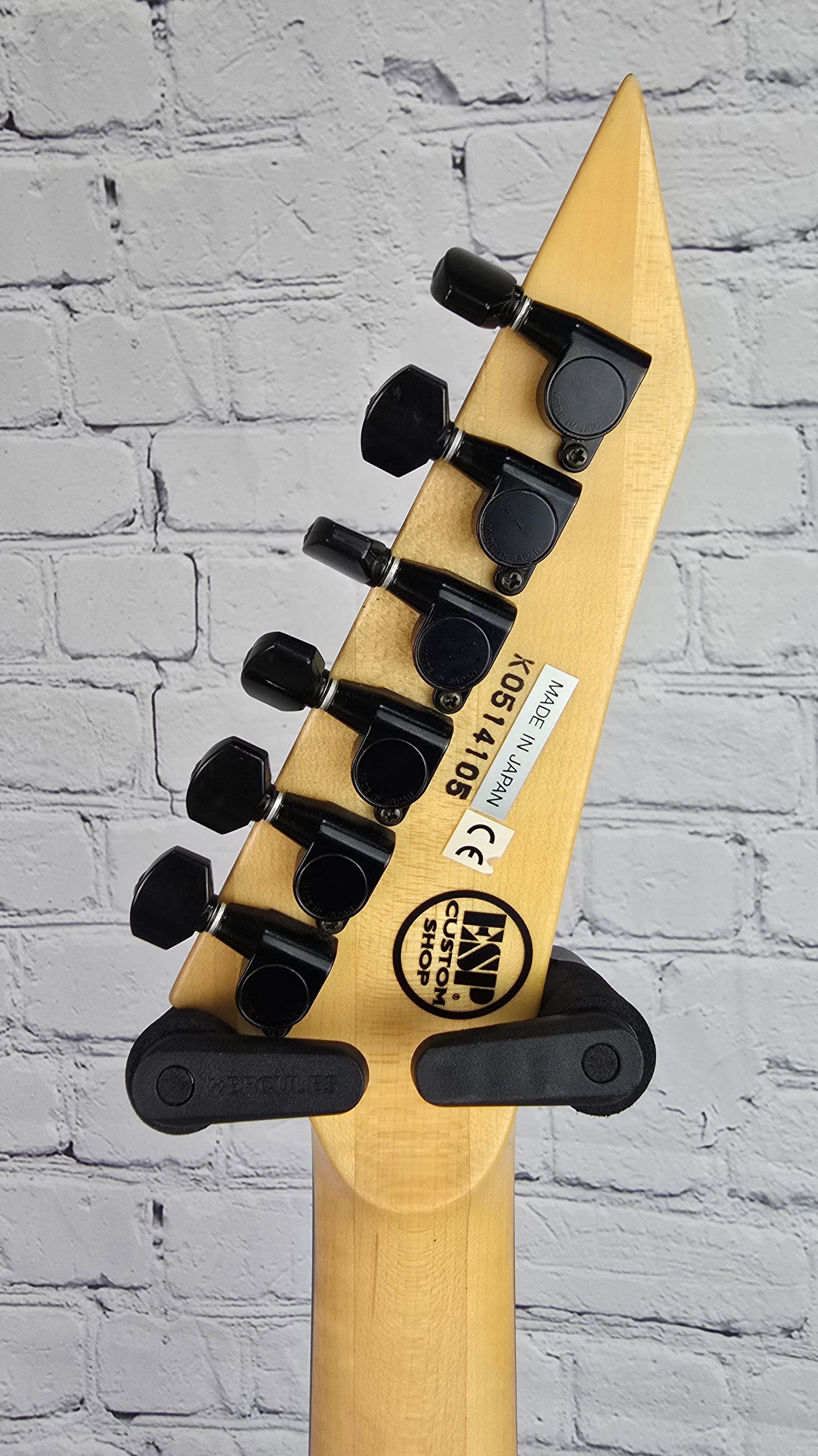 USED ESP Japan Custom KH-2 Kirk Hammett Neck Through Electric Guitar Gloss Black