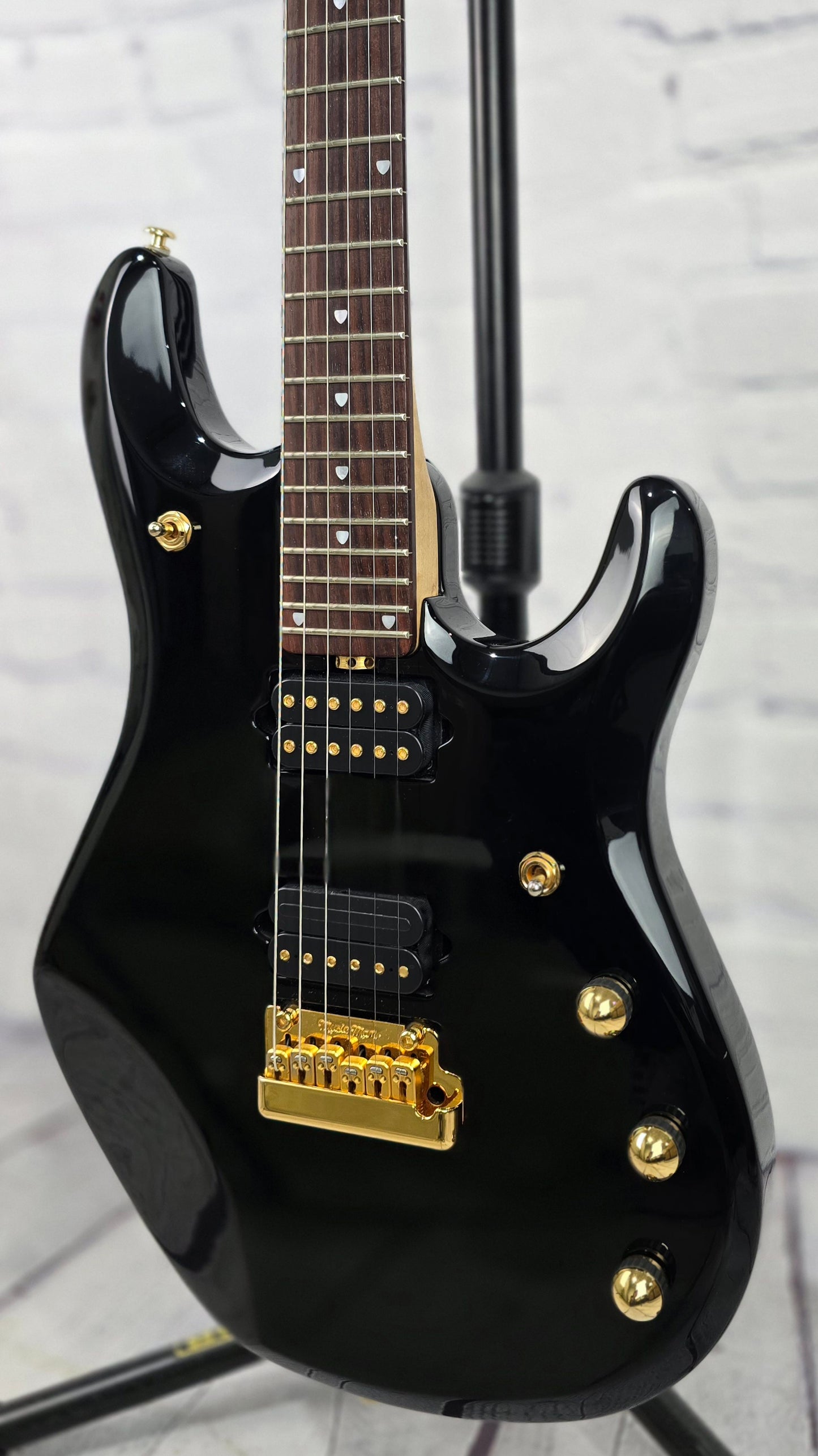 USED Ernie Ball Music Man EBMM JP6 John Petrucci Electric Guitar 2006 Limited Edition Gloss Black