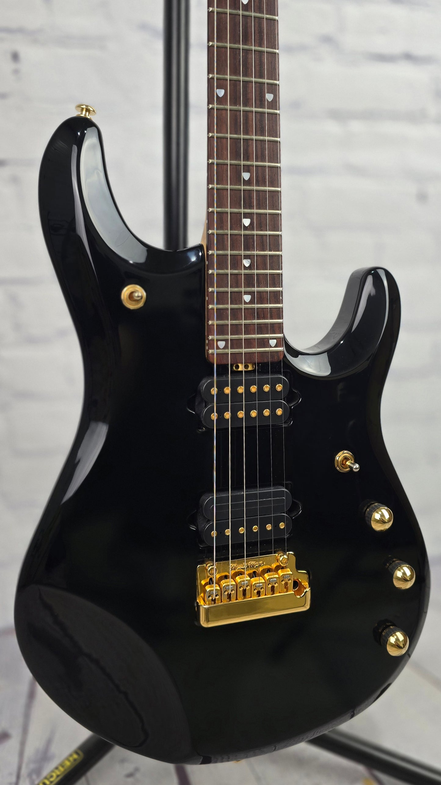 USED Ernie Ball Music Man EBMM JP6 John Petrucci Electric Guitar 2006 Limited Edition Gloss Black