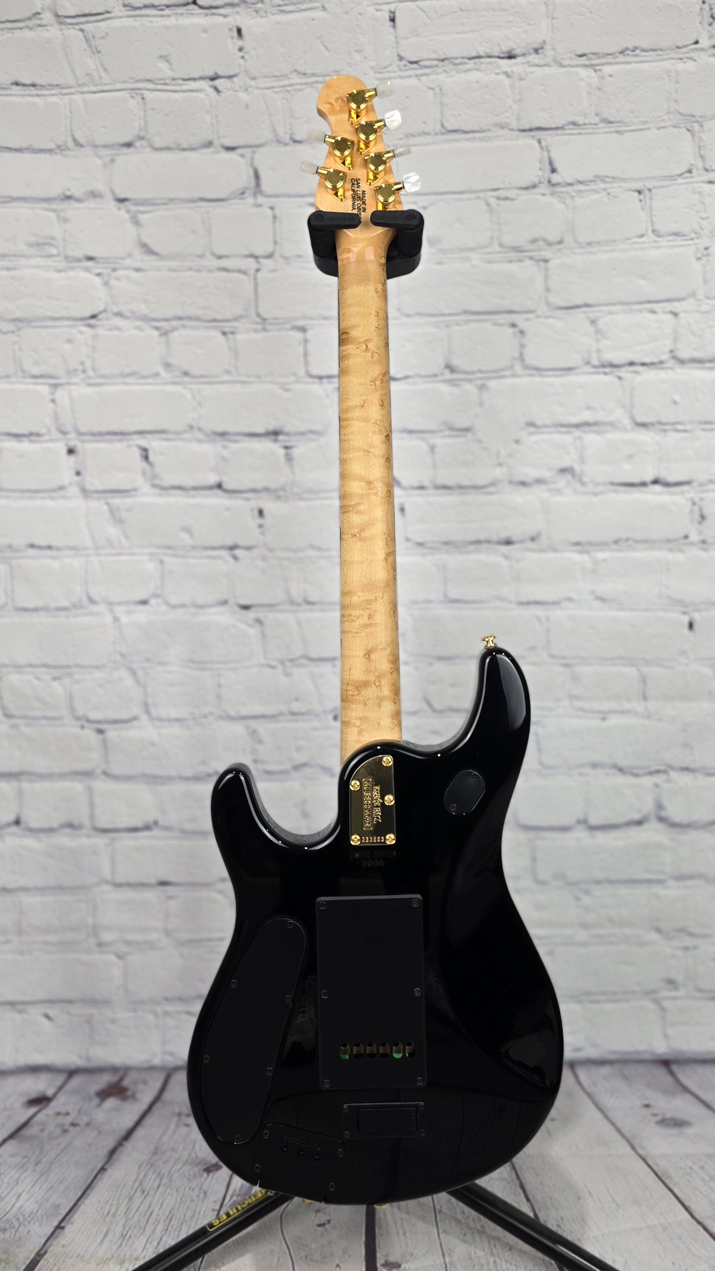 USED Ernie Ball Music Man EBMM JP6 John Petrucci Electric Guitar 2006 Limited Edition Gloss Black