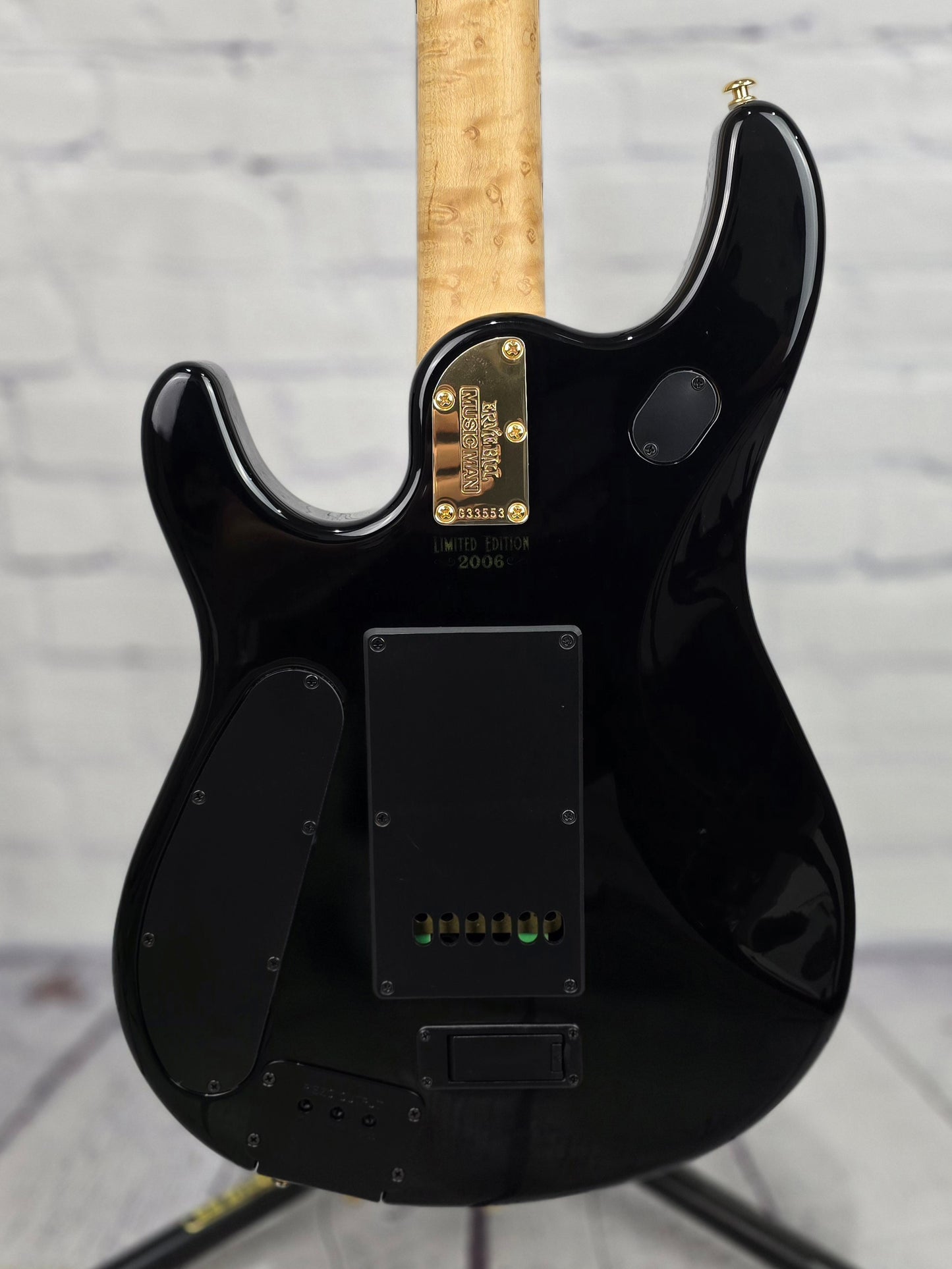 USED Ernie Ball Music Man EBMM JP6 John Petrucci Electric Guitar 2006 Limited Edition Gloss Black