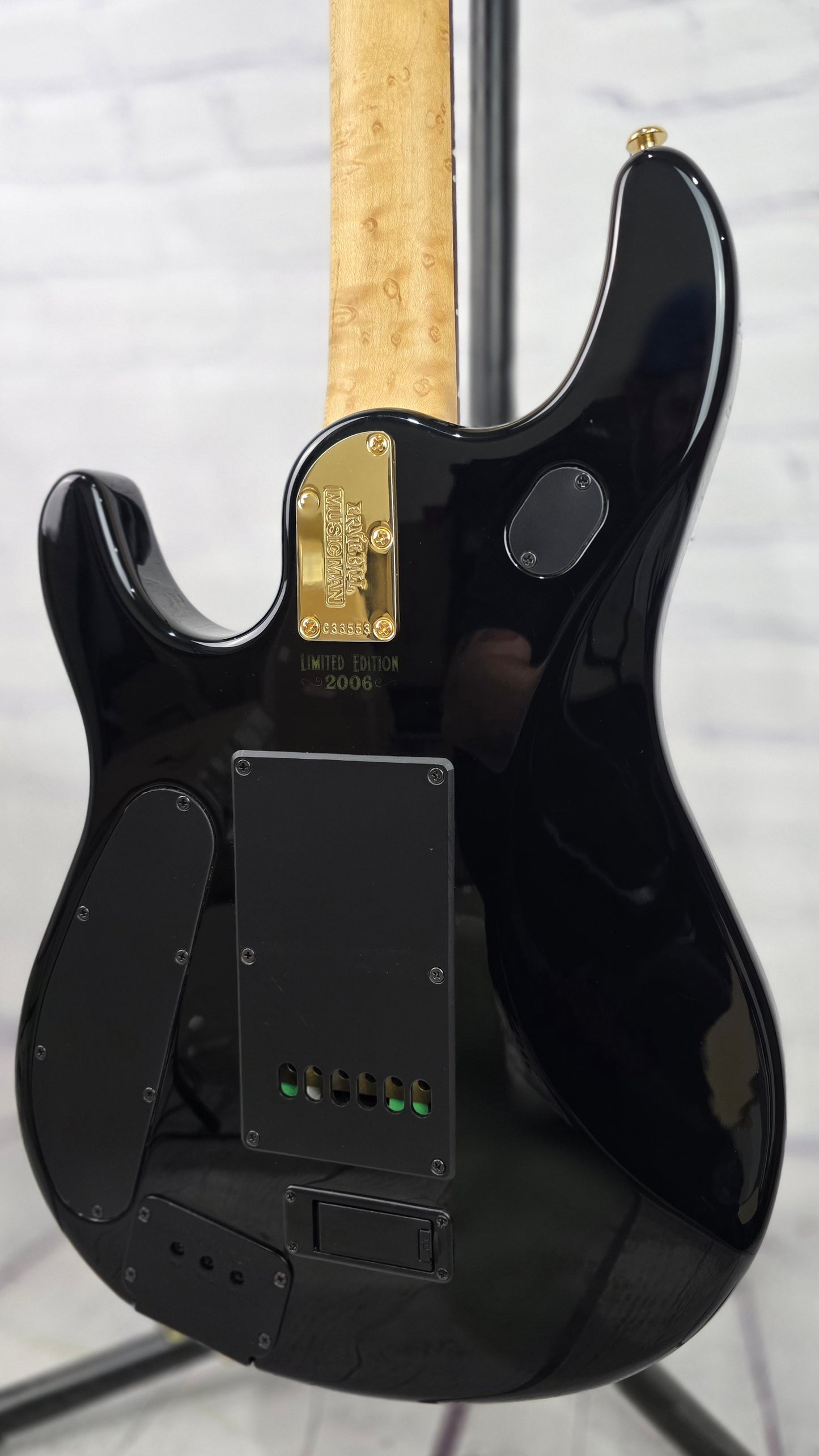 USED Ernie Ball Music Man EBMM JP6 John Petrucci Electric Guitar 2006 Limited Edition Gloss Black