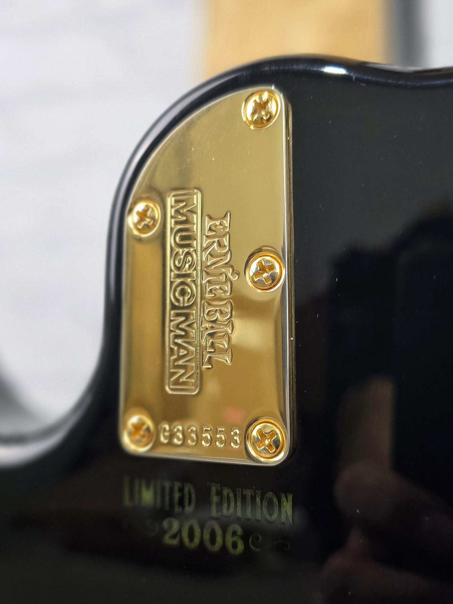 USED Ernie Ball Music Man EBMM JP6 John Petrucci Electric Guitar 2006 Limited Edition Gloss Black