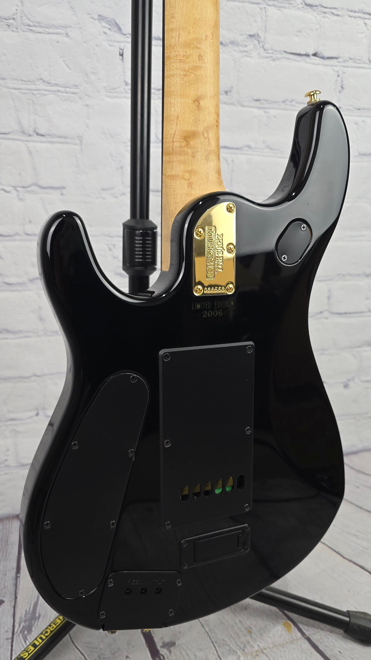 USED Ernie Ball Music Man EBMM JP6 John Petrucci Electric Guitar 2006 Limited Edition Gloss Black