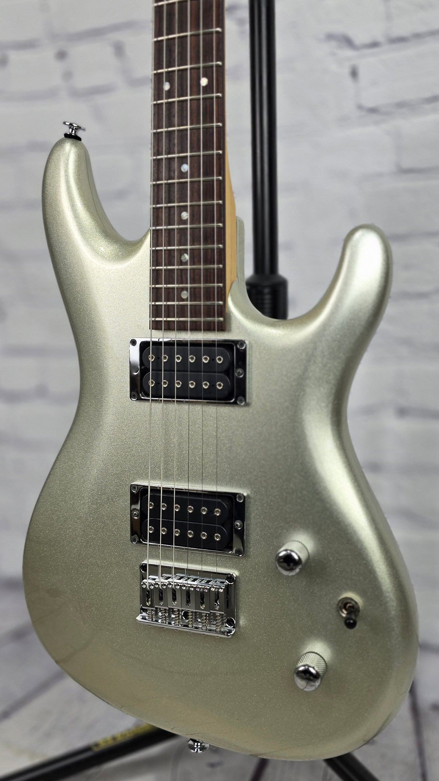 USED Ibanez Prestige JS1600 PSV Joe Satriani Electric Guitar Hard Tail Premium Silver