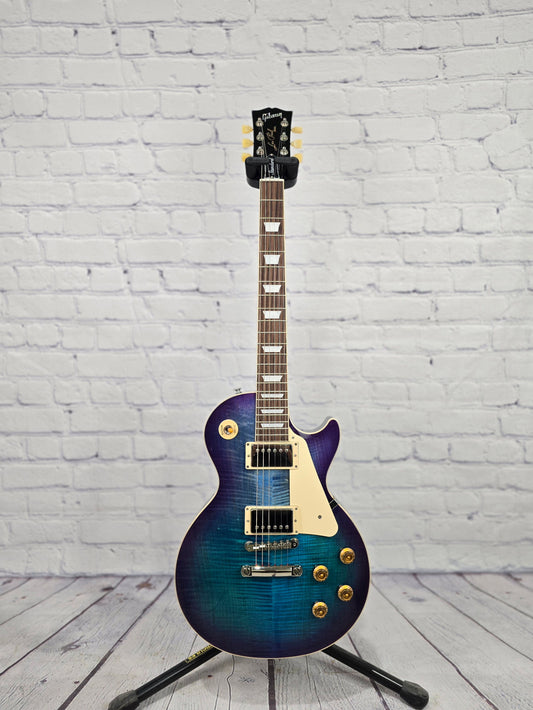 USED Gibson Les Paul Standard 50s Figured Top Electric Guitar Blueberry Burst