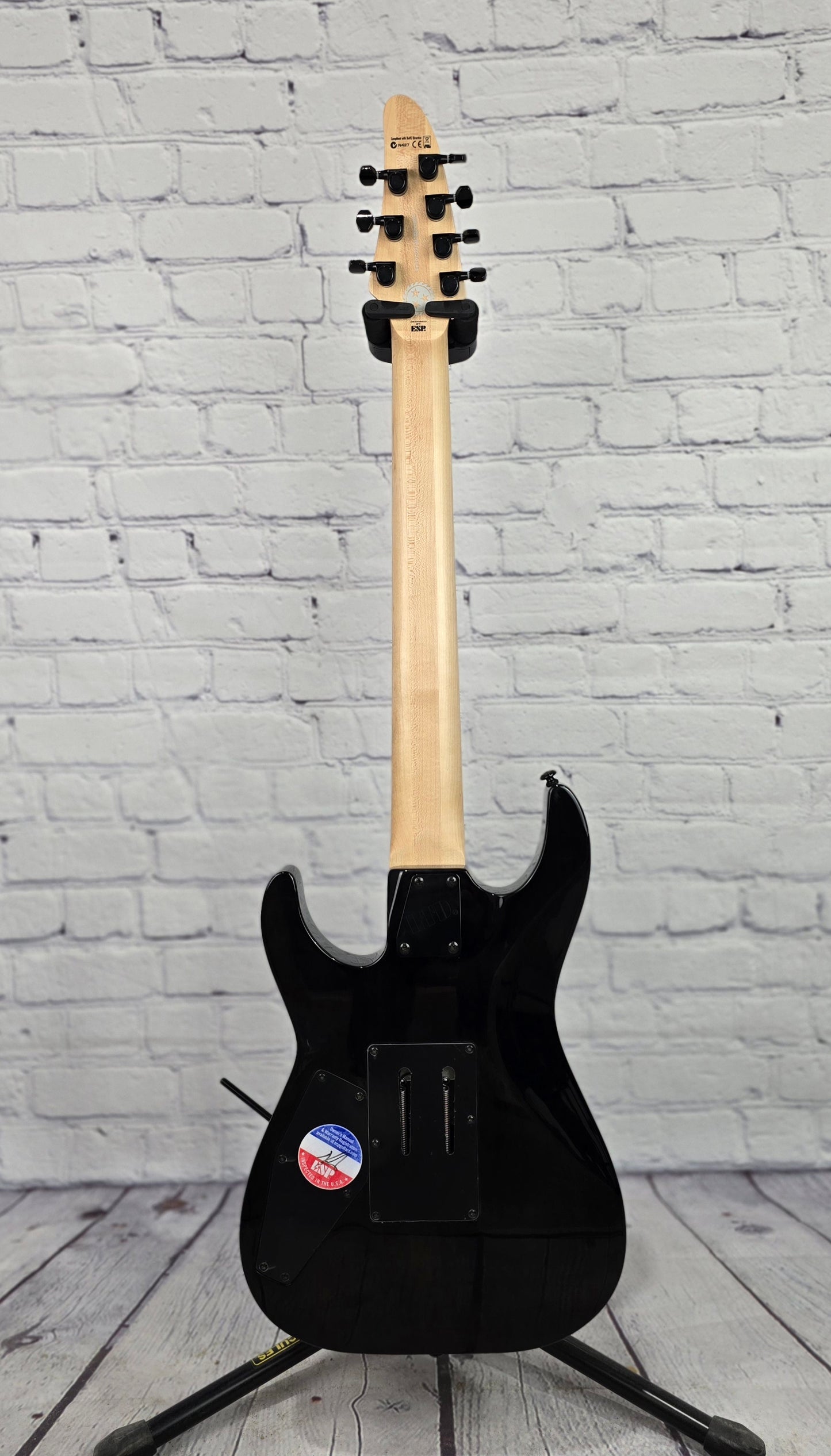 USED ESP LTD BS-B7 QM 7 String Baritone Electric Guitar Ben Savage Whitechapel Quilt Maple See Thru Black Sunburst