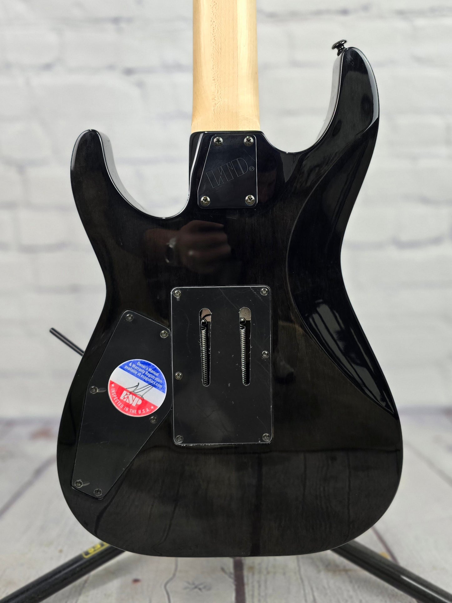 USED ESP LTD BS-B7 QM 7 String Baritone Electric Guitar Ben Savage Whitechapel Quilt Maple See Thru Black Sunburst