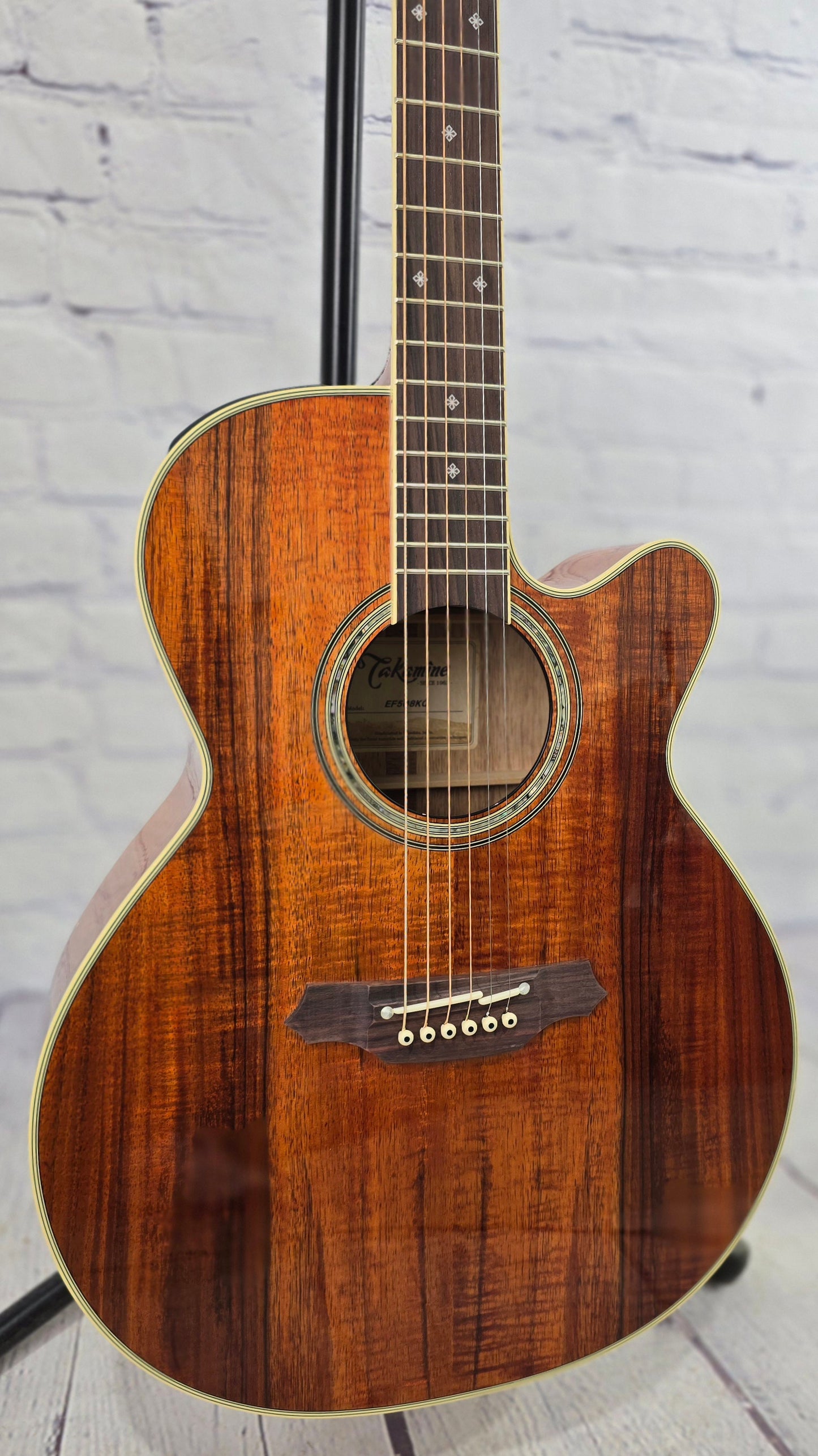 Takamine EF508KC NEX 6 String Acoustic Guitar Koa Natural