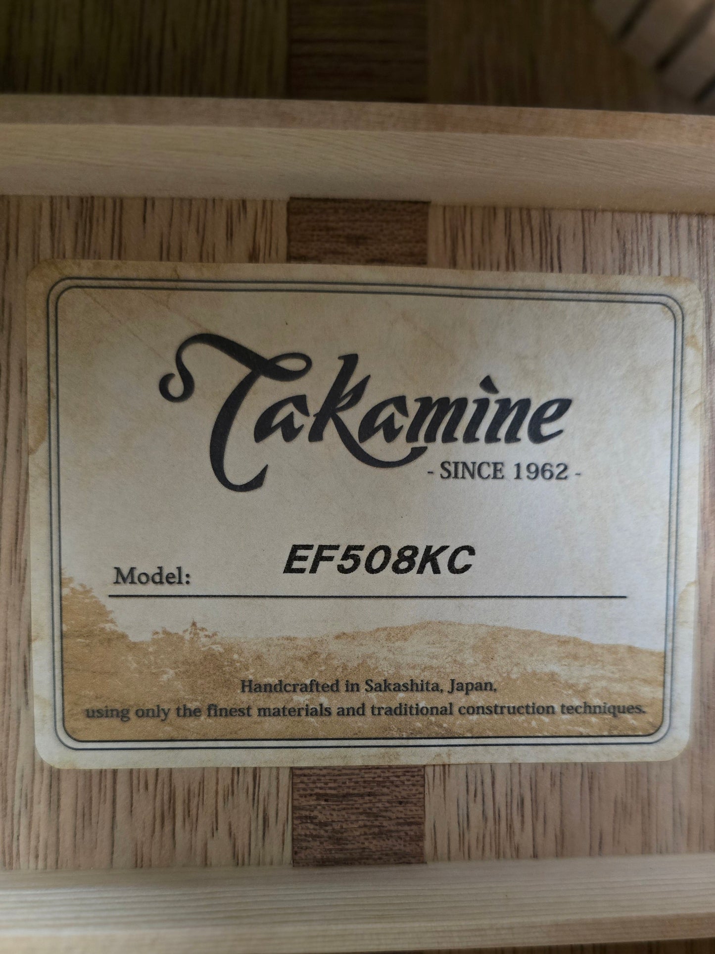 Takamine EF508KC NEX 6 String Acoustic Guitar Koa Natural