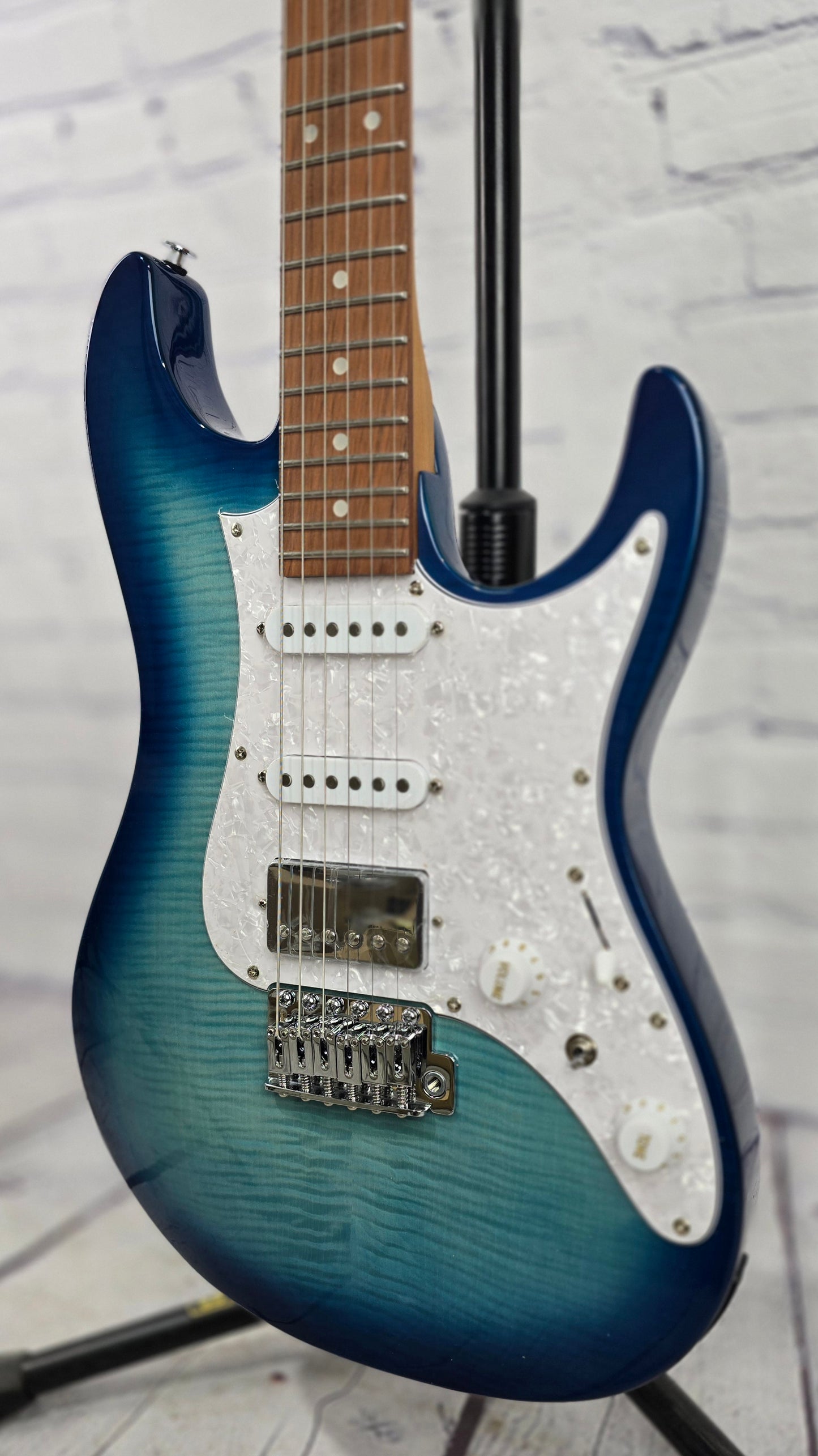 Ibanez AZ22S1F TXB Standard 6 String Electric Guitar Transparent Turquoise Burst