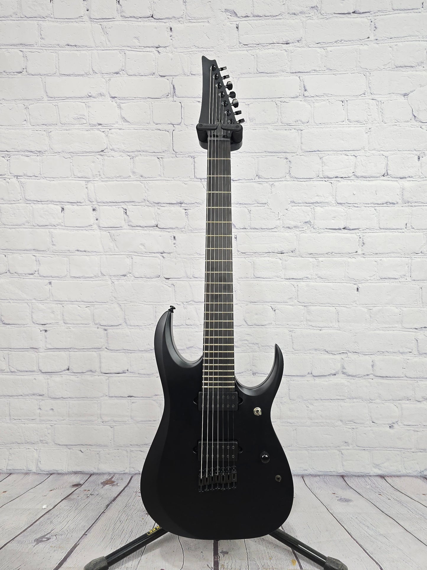 Ibanez Iron Label RGDRB71 BKF 7 String 26.5" Electric Guitar Black Flat