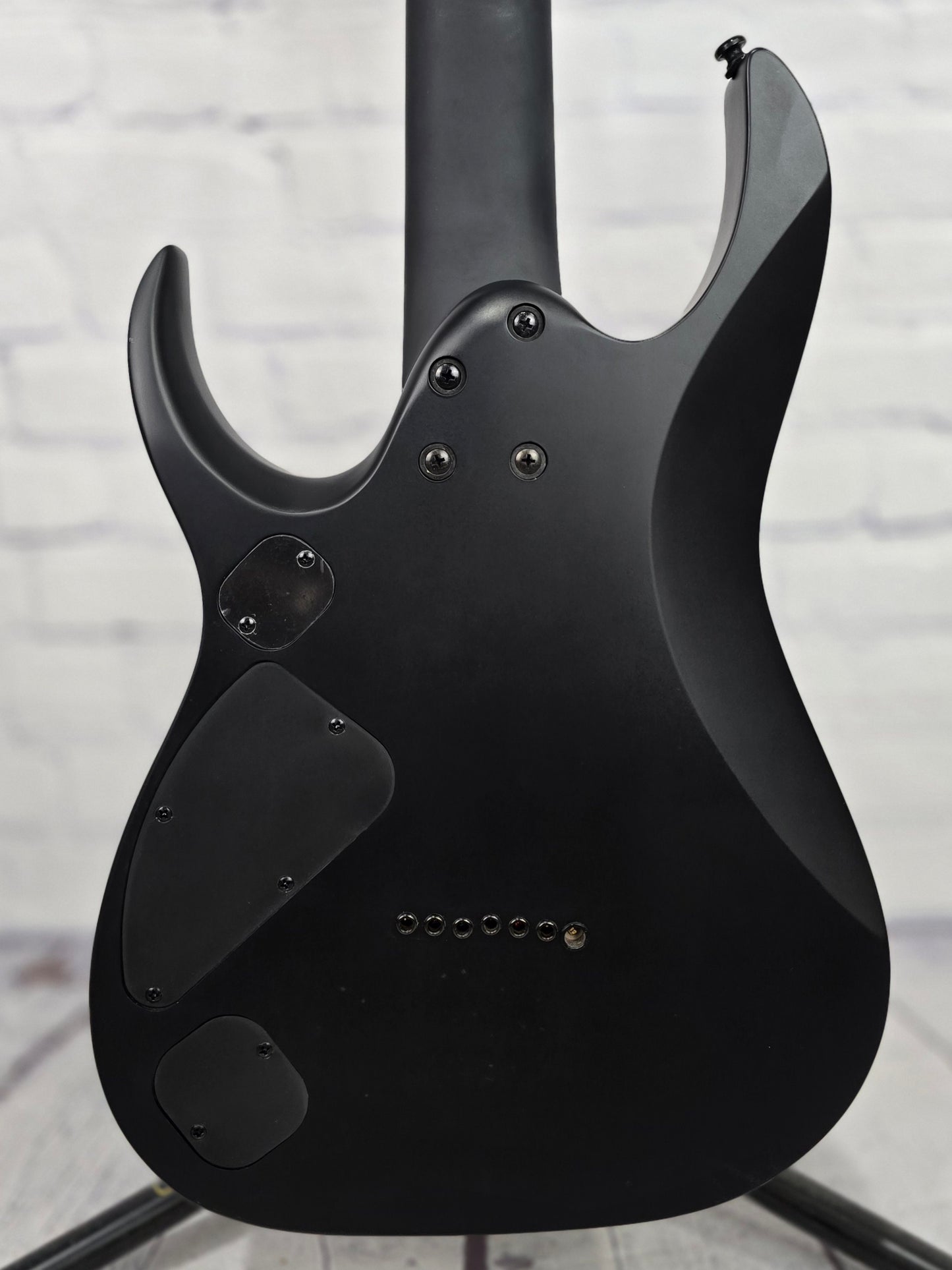 Ibanez Iron Label RGDRB71 BKF 7 String 26.5" Electric Guitar Black Flat