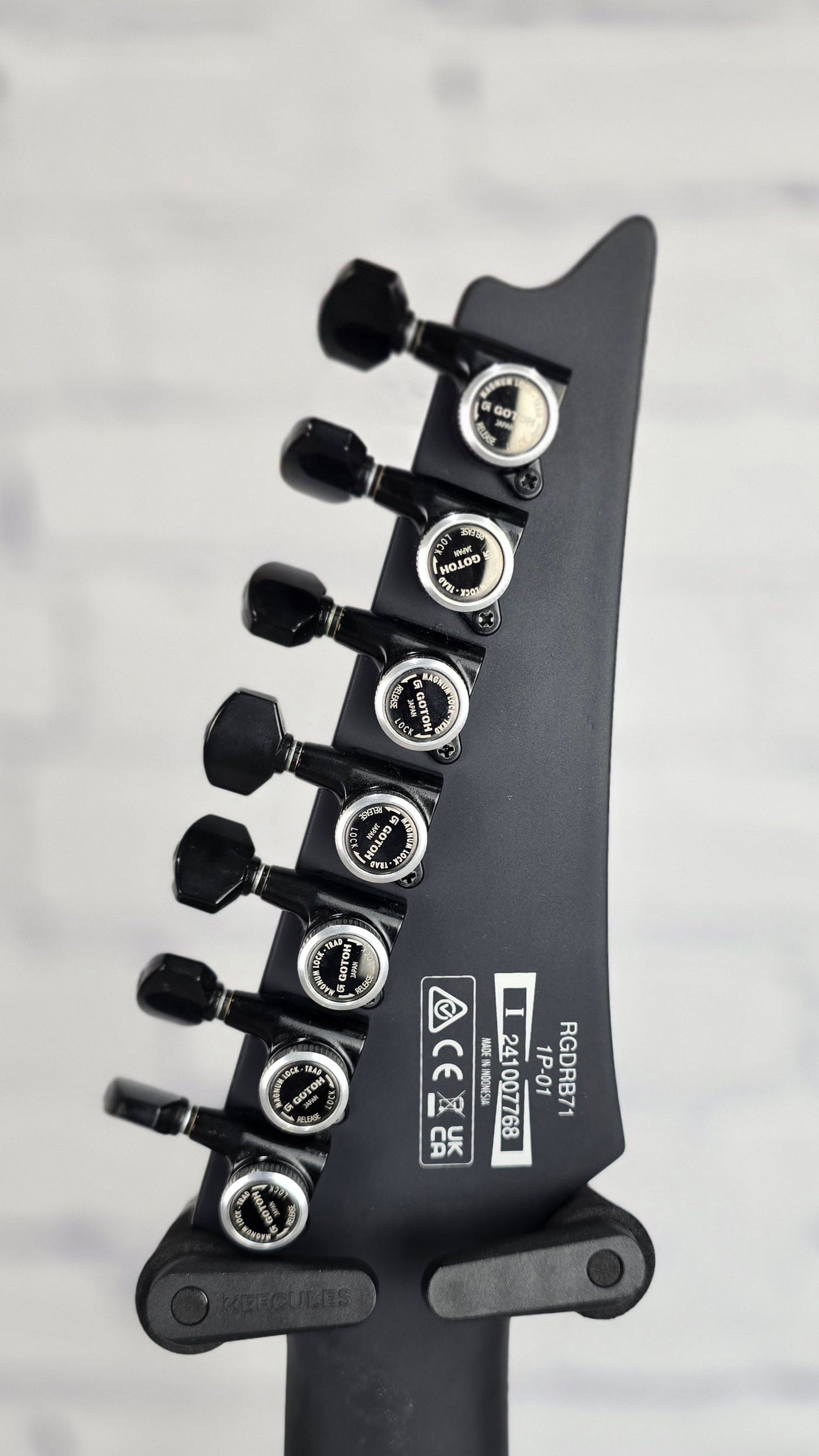 Ibanez Iron Label RGDRB71 BKF 7 String 26.5" Electric Guitar Black Flat