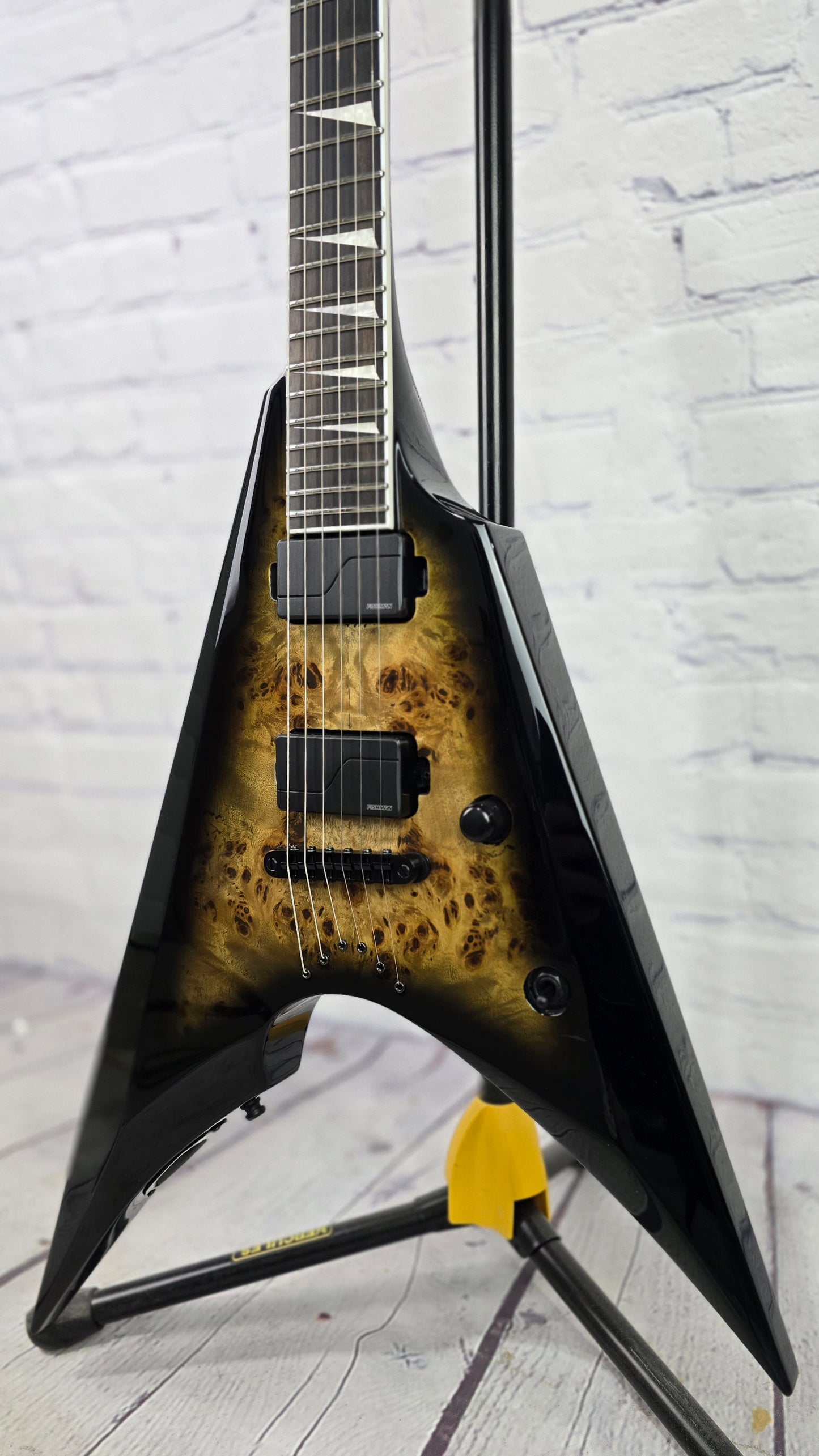 ESP E-II Arrow 6 String Electric Guitar Nebula Blackburst