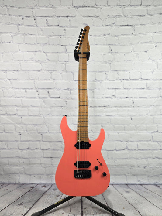 Schecter USA Aaron Marshall AM-7 Electric Guitar Sugar Coral SHC-7171