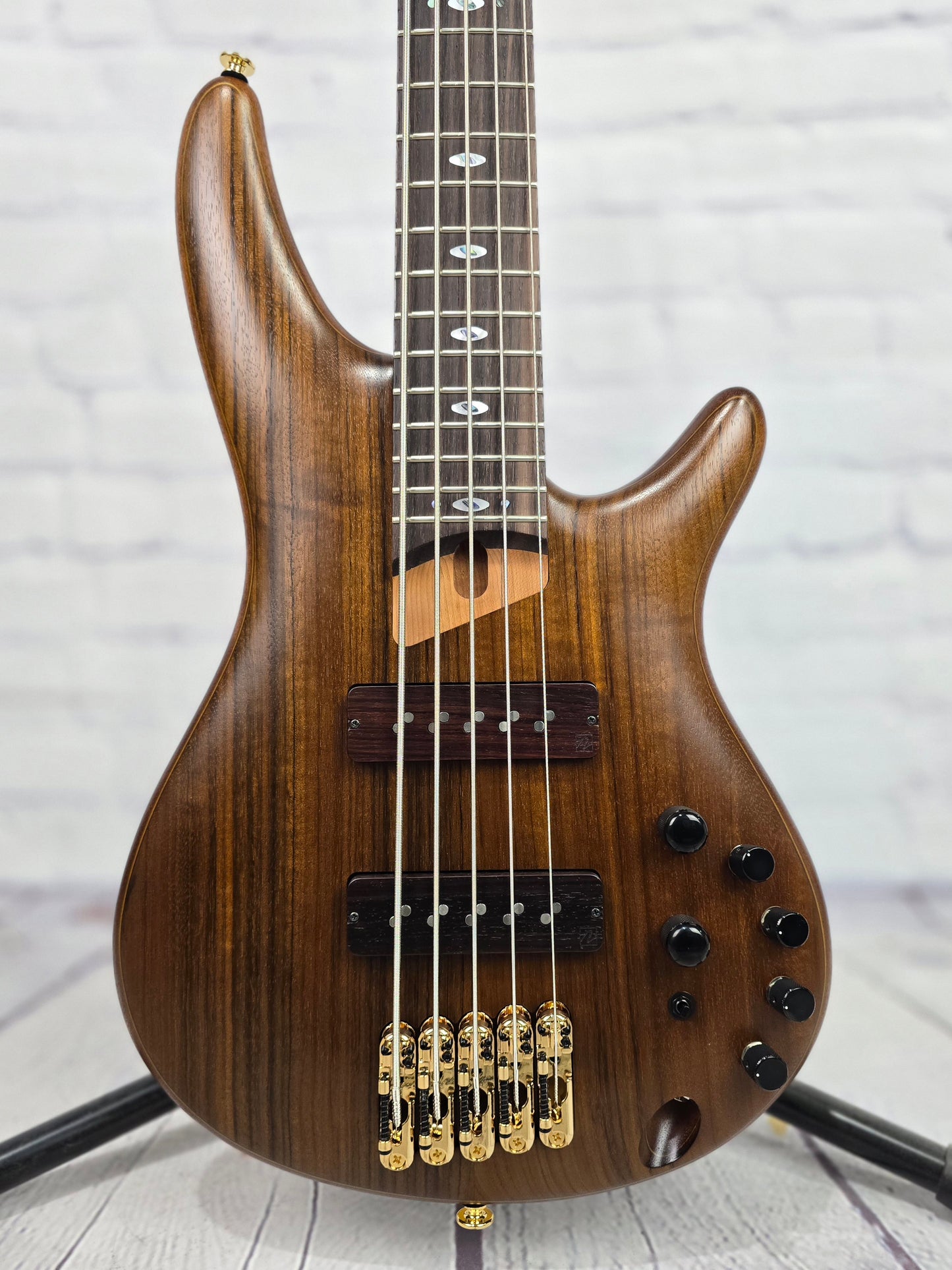 Ibanez Prestige SR5005 MHF 5 String Bass Mocha Flat