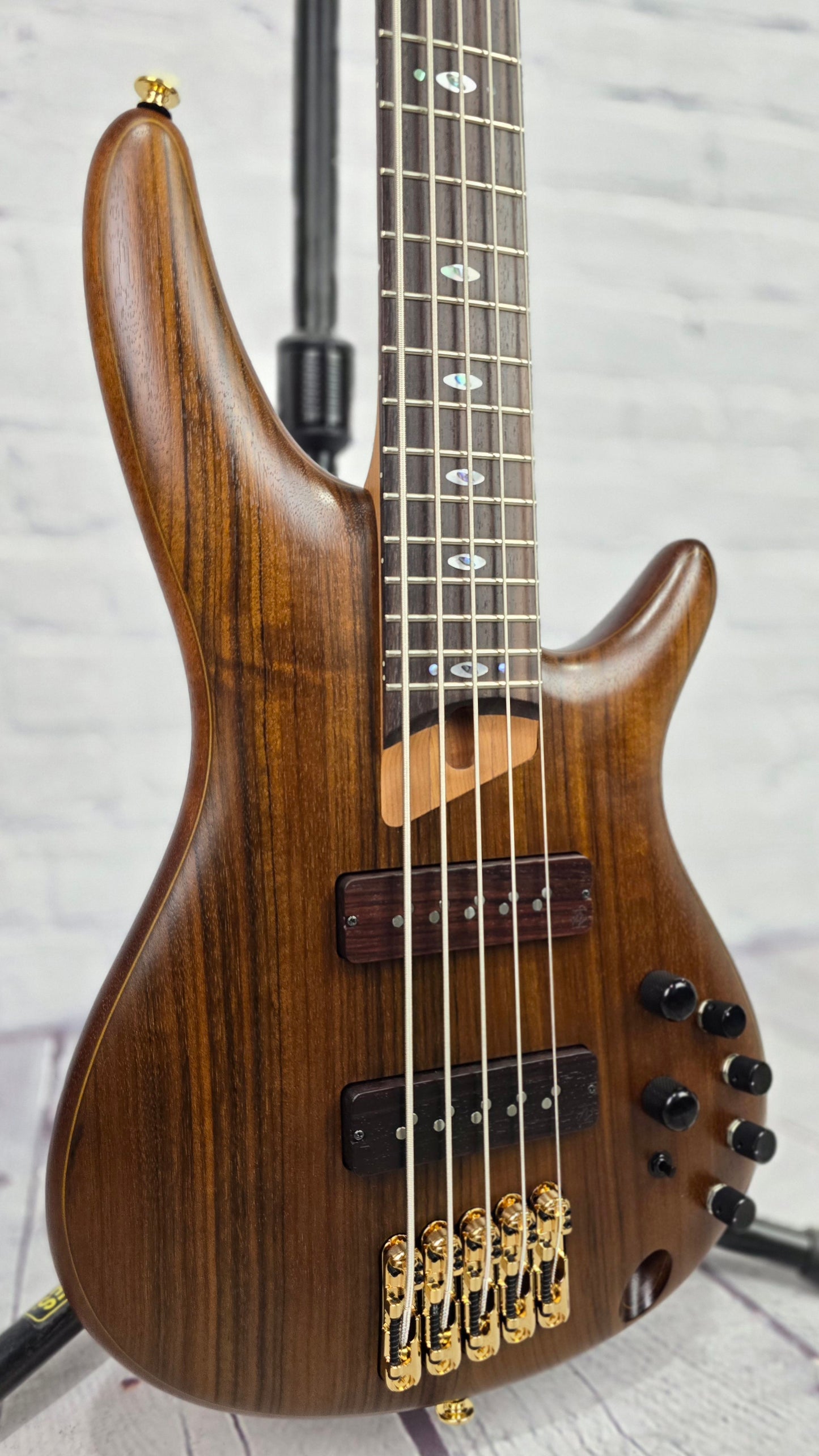 Ibanez Prestige SR5005 MHF 5 String Bass Mocha Flat