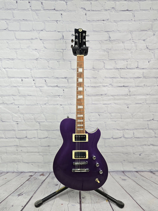USED Reverend Roundhouse II 6 String Electric Guitar Italian Purple