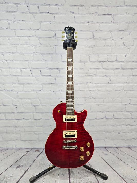 USED Epiphone Slash Les Paul Electric Guitar Rosso Corsa Red
