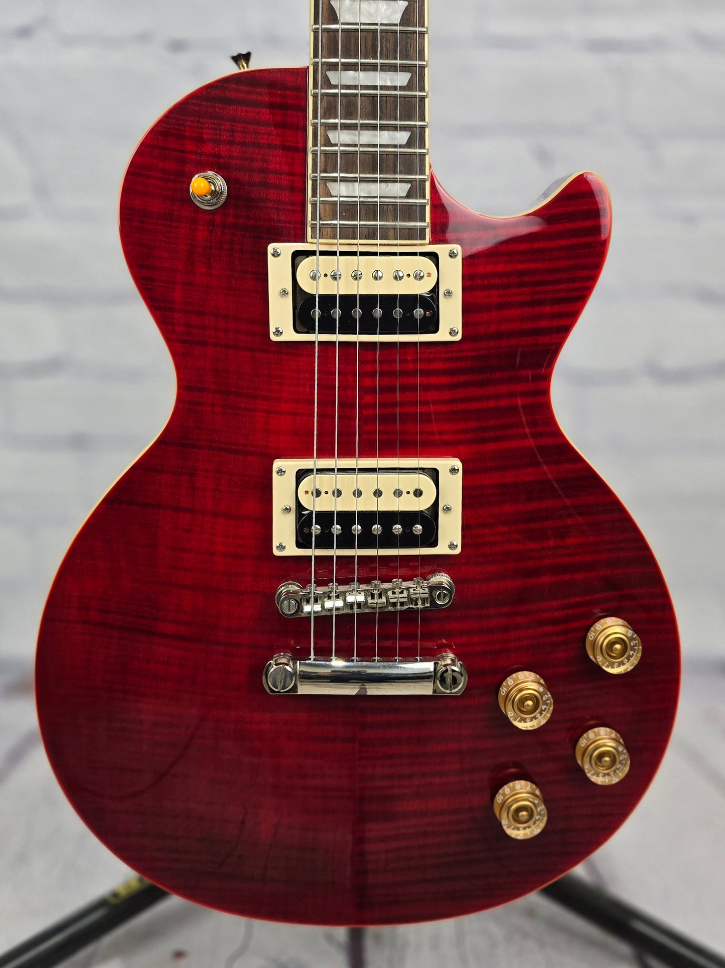 USED Epiphone Slash Les Paul Electric Guitar Rosso Corsa Red