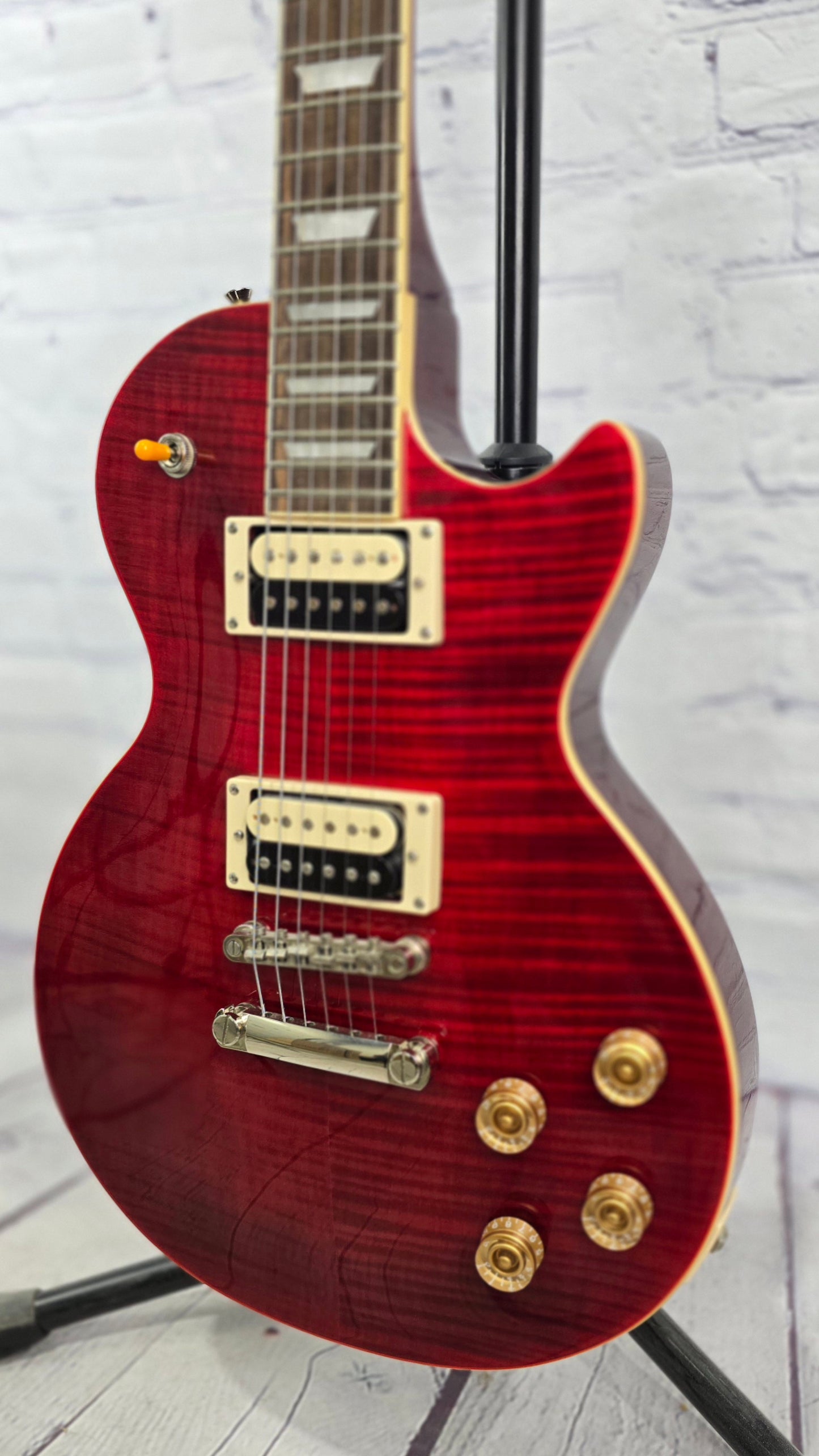 USED Epiphone Slash Les Paul Electric Guitar Rosso Corsa Red