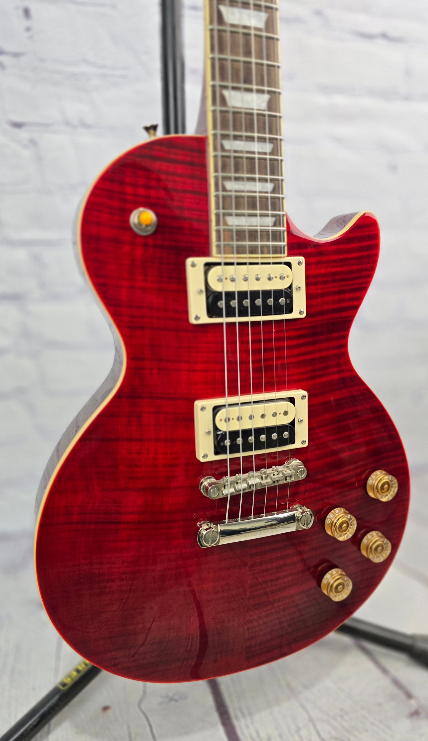 USED Epiphone Slash Les Paul Electric Guitar Rosso Corsa Red