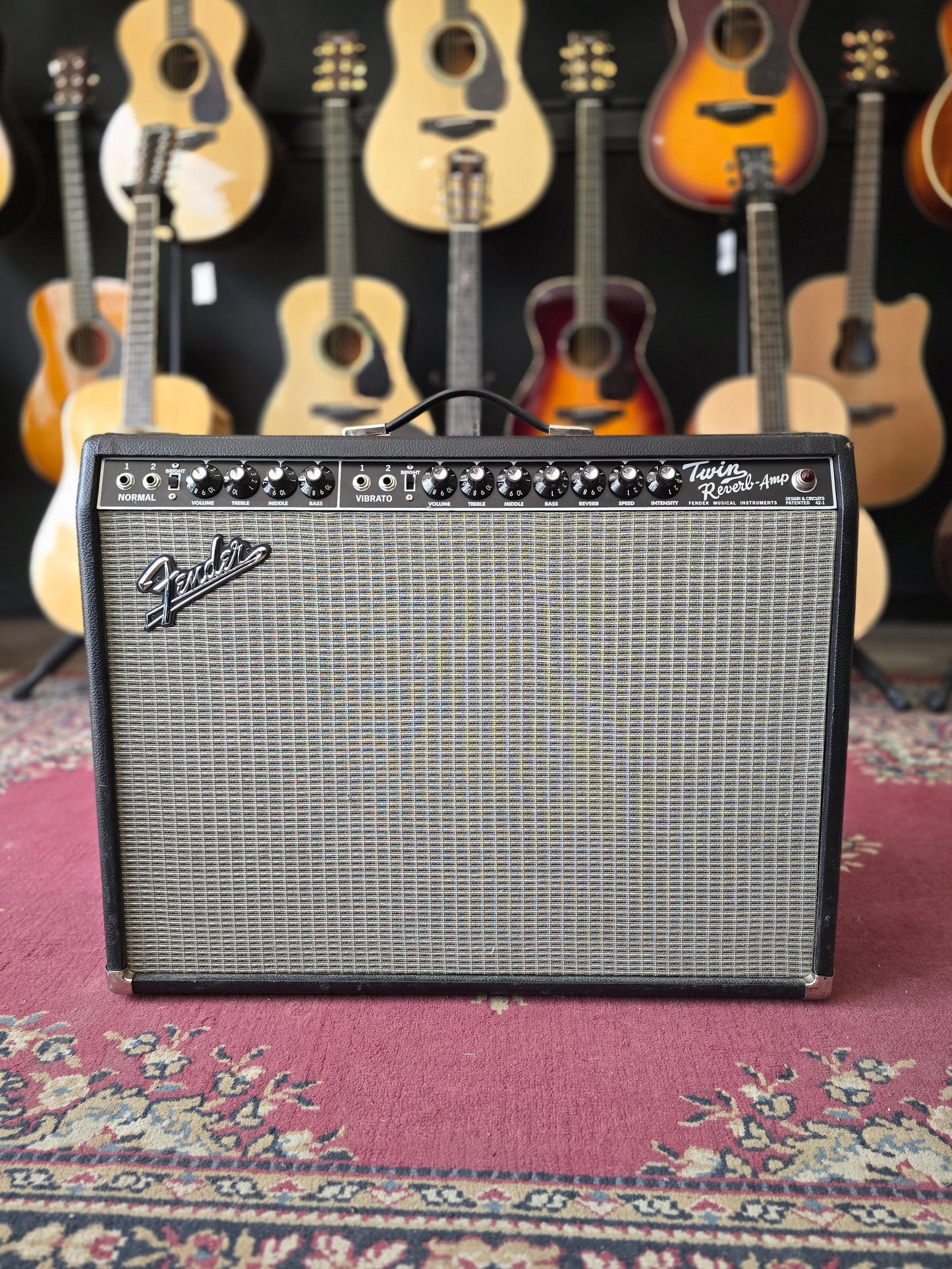 USED Fender Twin Reverb '65 Reissue (2014) 2x12 85w Tube Amp Combo Black Tolex