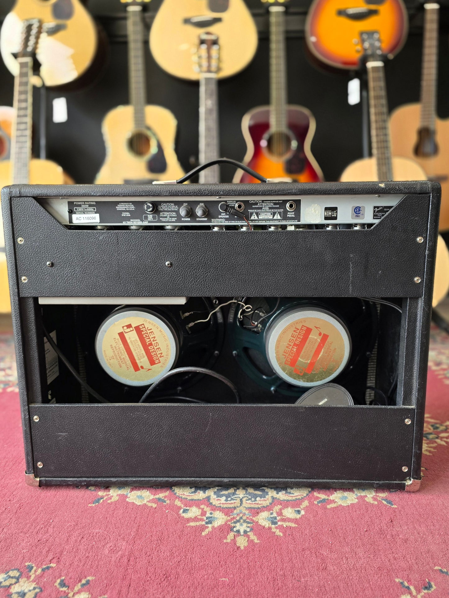 USED Fender Twin Reverb '65 Reissue (2014) 2x12 85w Tube Amp Combo Black Tolex