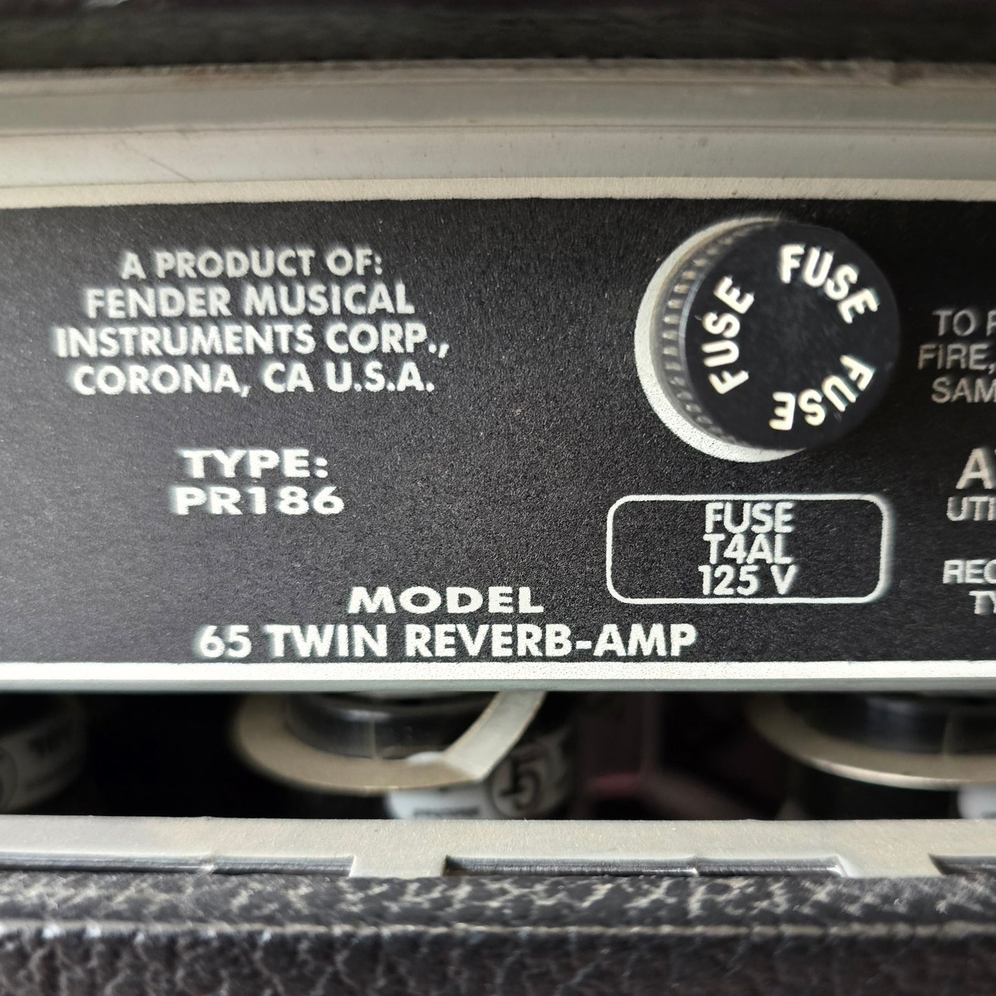 USED Fender Twin Reverb '65 Reissue (2014) 2x12 85w Tube Amp Combo Black Tolex