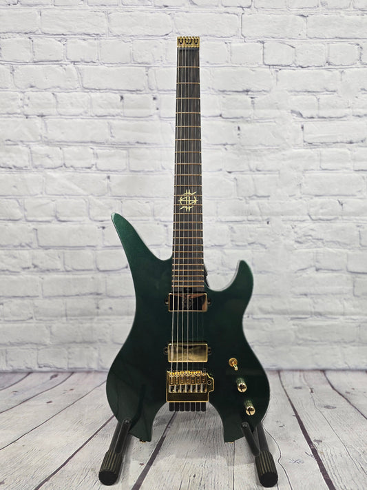 Schecter Synyster Gates Custom 7 TR Headless Electric Guitar Oak Green Metallic 2111-SHC