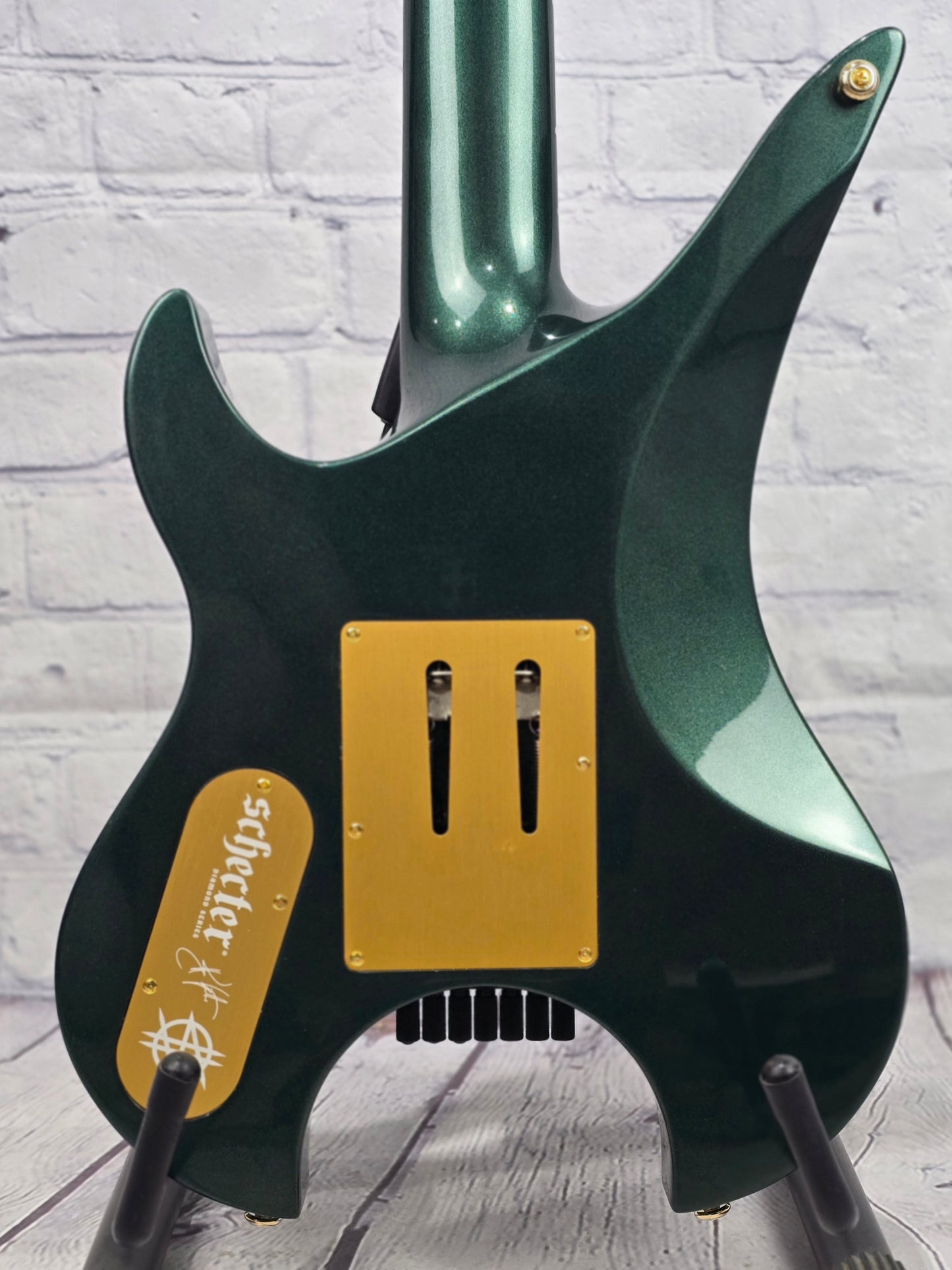 Schecter Synyster Gates Custom 7 TR Headless Electric Guitar Oak Green Metallic 2111-SHC