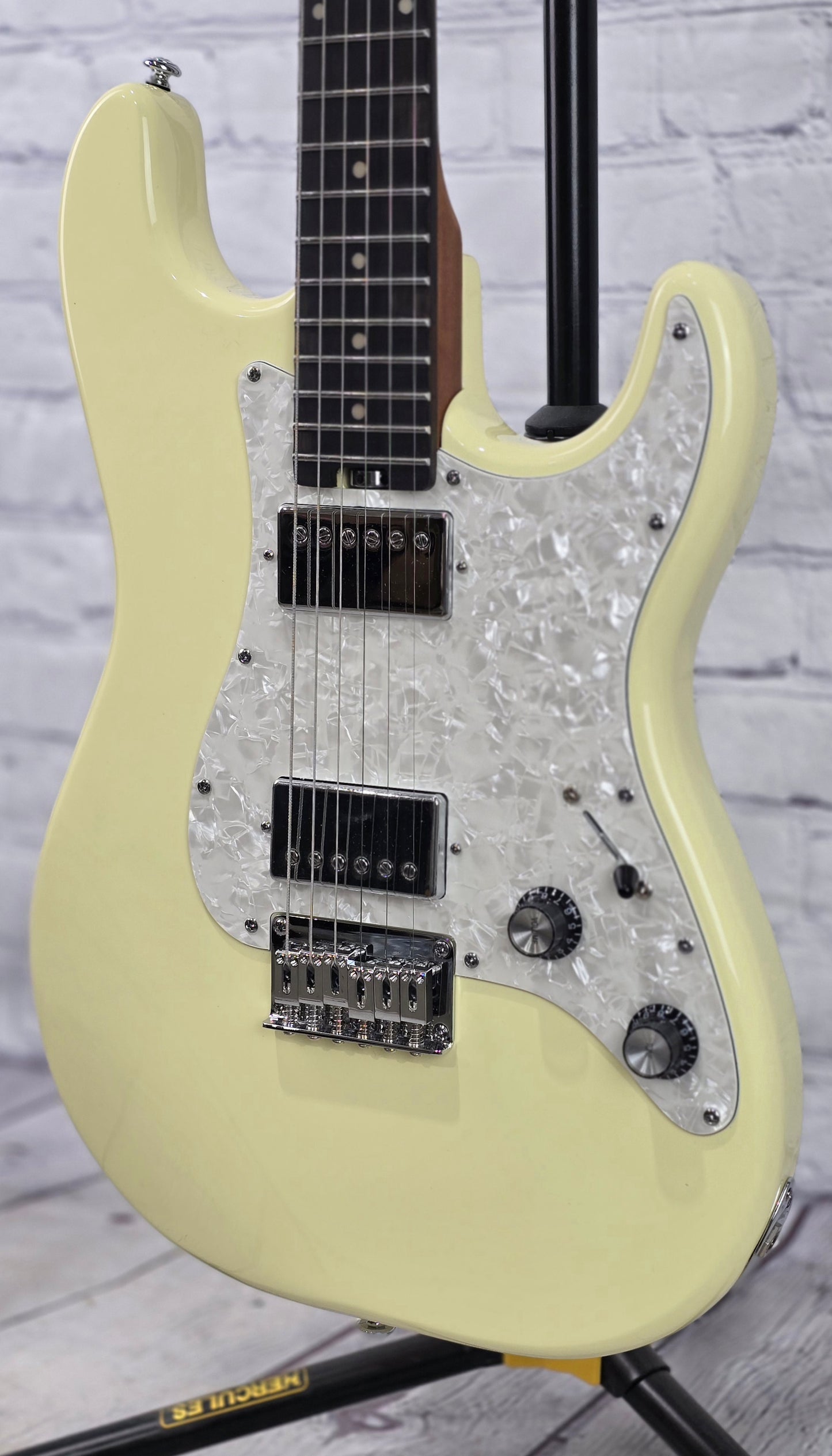 Schecter Guitars Jack Fowler Traditional HH 6 String Electric Guitar Ivory 458-SHC