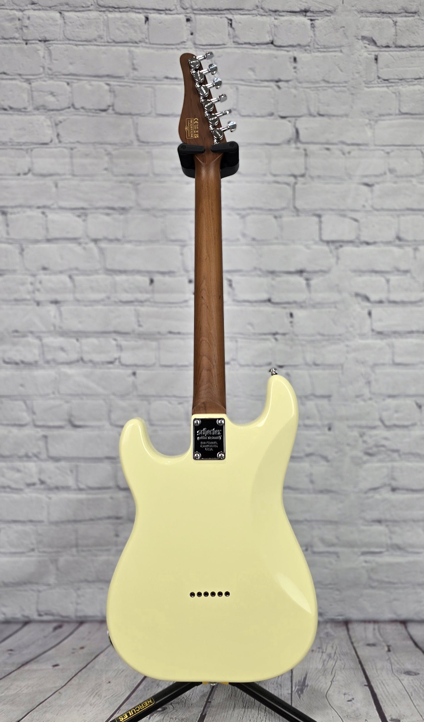Schecter Guitars Jack Fowler Traditional HH 6 String Electric Guitar Ivory 458-SHC