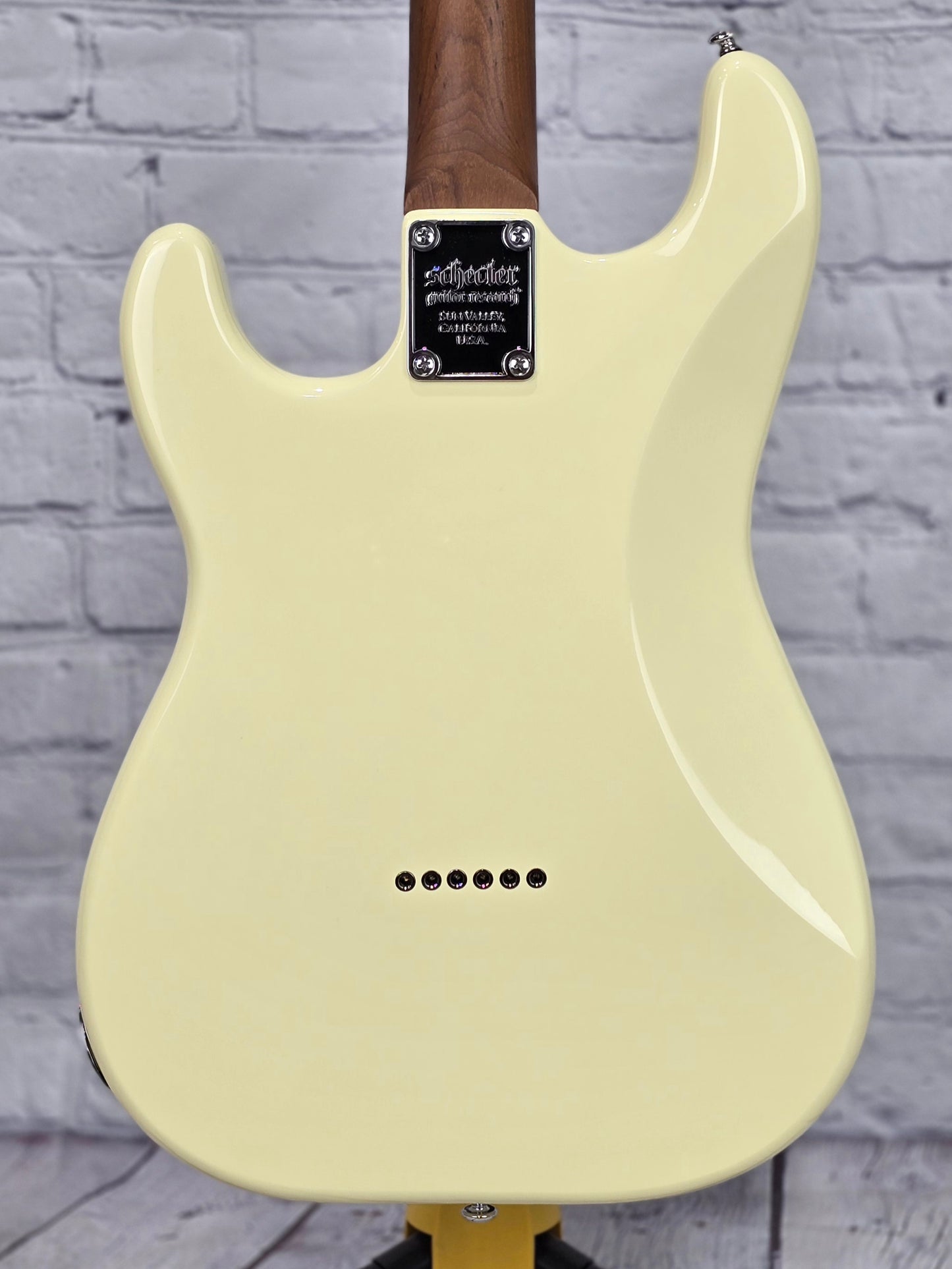 Schecter Guitars Jack Fowler Traditional HH 6 String Electric Guitar Ivory 458-SHC