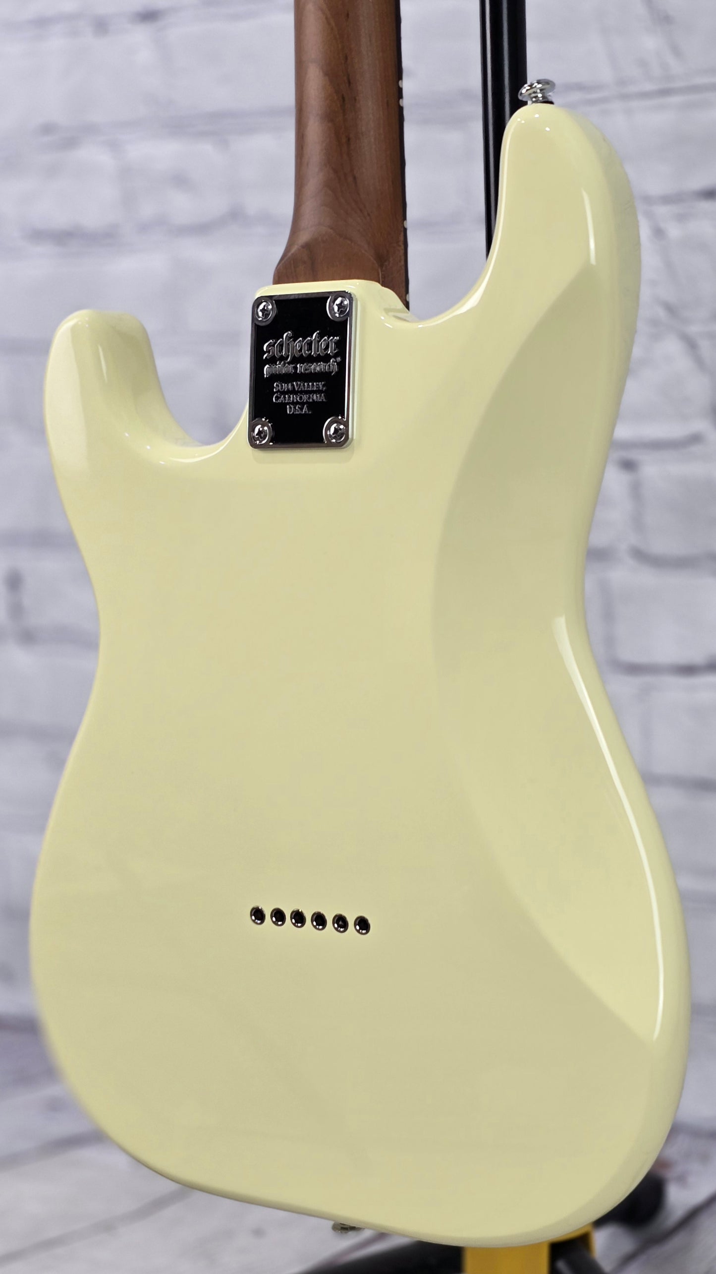 Schecter Guitars Jack Fowler Traditional HH 6 String Electric Guitar Ivory 458-SHC