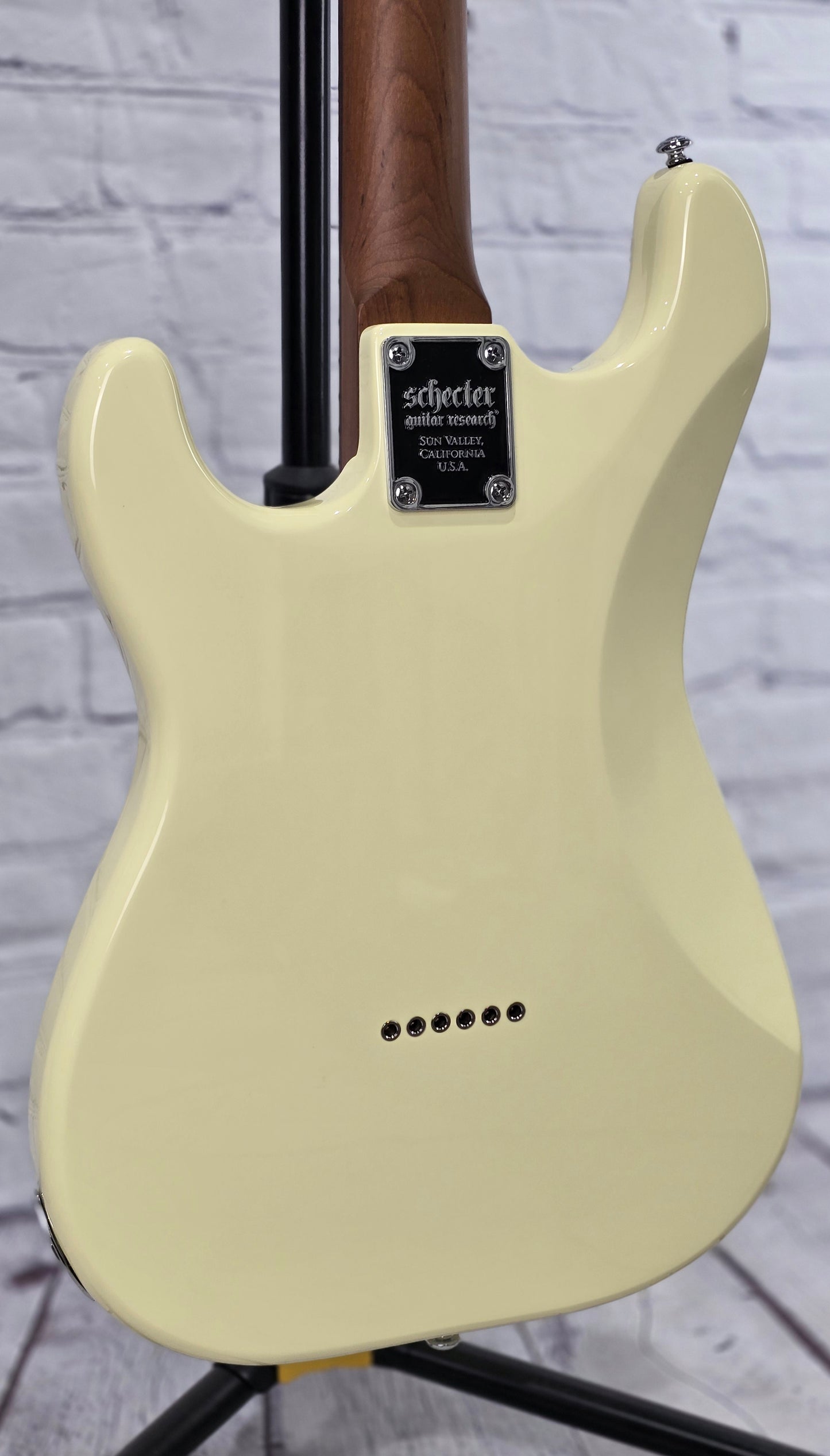 Schecter Guitars Jack Fowler Traditional HH 6 String Electric Guitar Ivory 458-SHC
