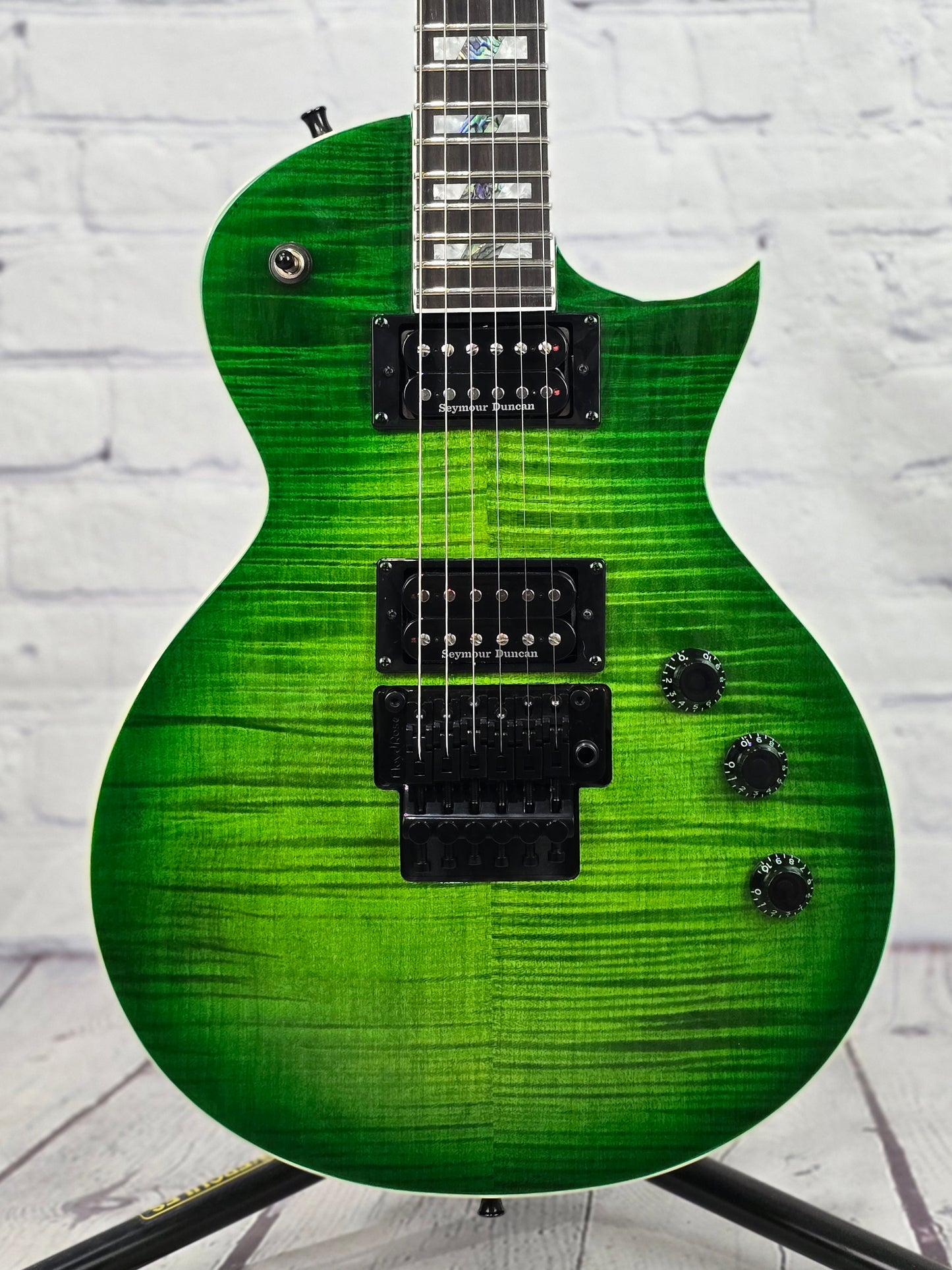 ESP LTD AS-1 Alex Skolnik 6 String Floyd Rose Electric Guitar Lime Burst