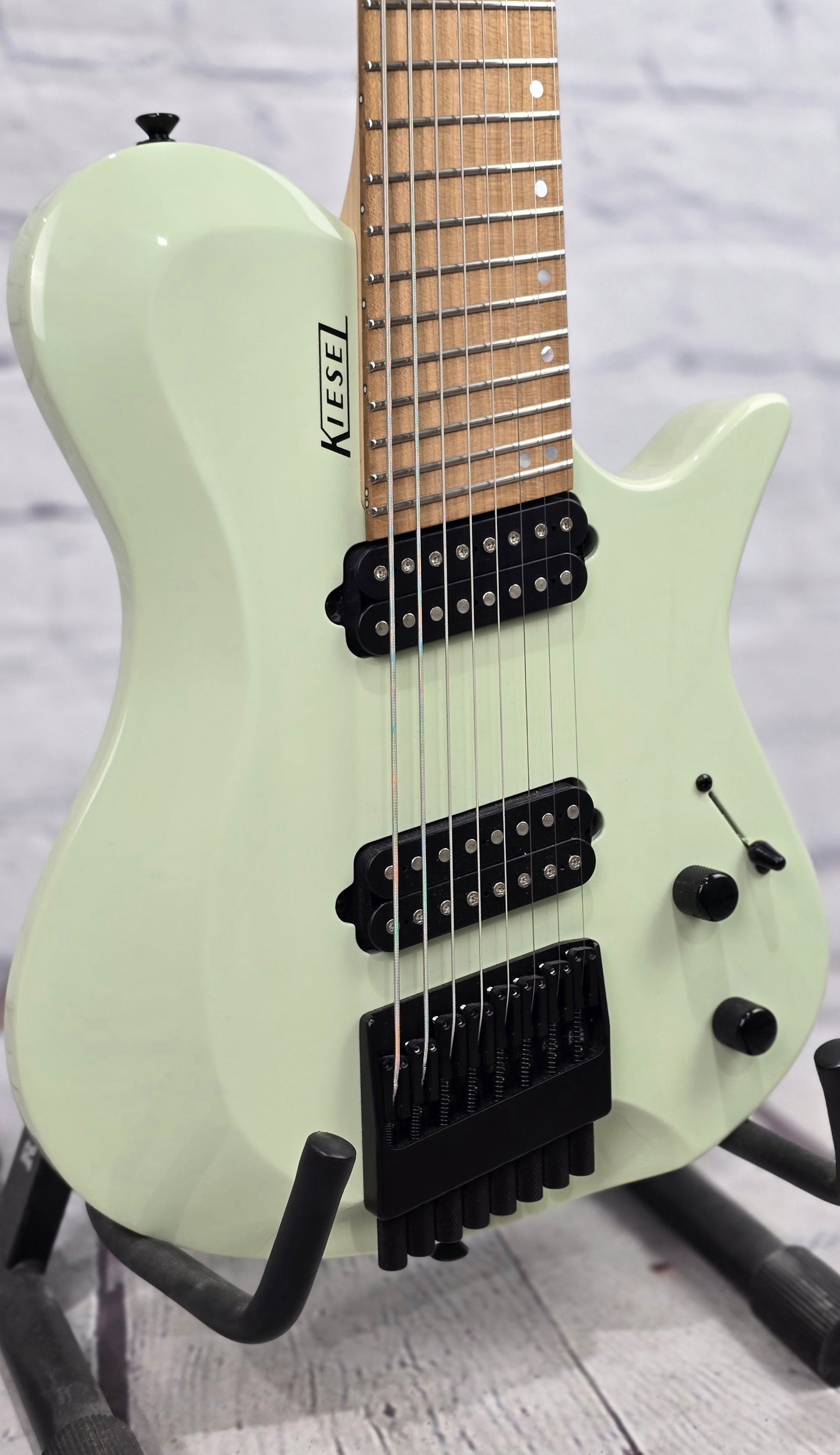 USED Kiesel Zeus 8 String Multiscale Electric Guitar Surf Green