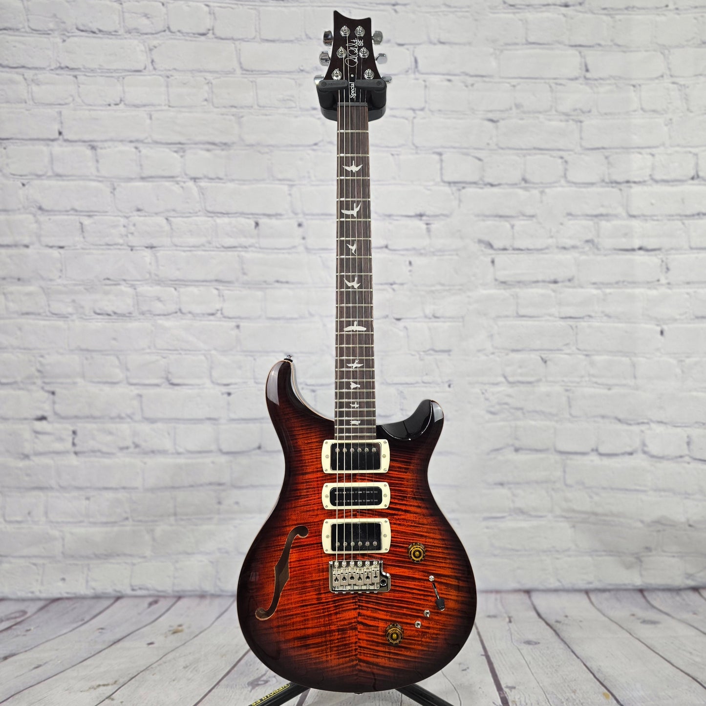 Paul Reed Smith PRS Guitars SE Special Semi-Hollow 6 String Electric Guitar Orange Tiger Smokeburst