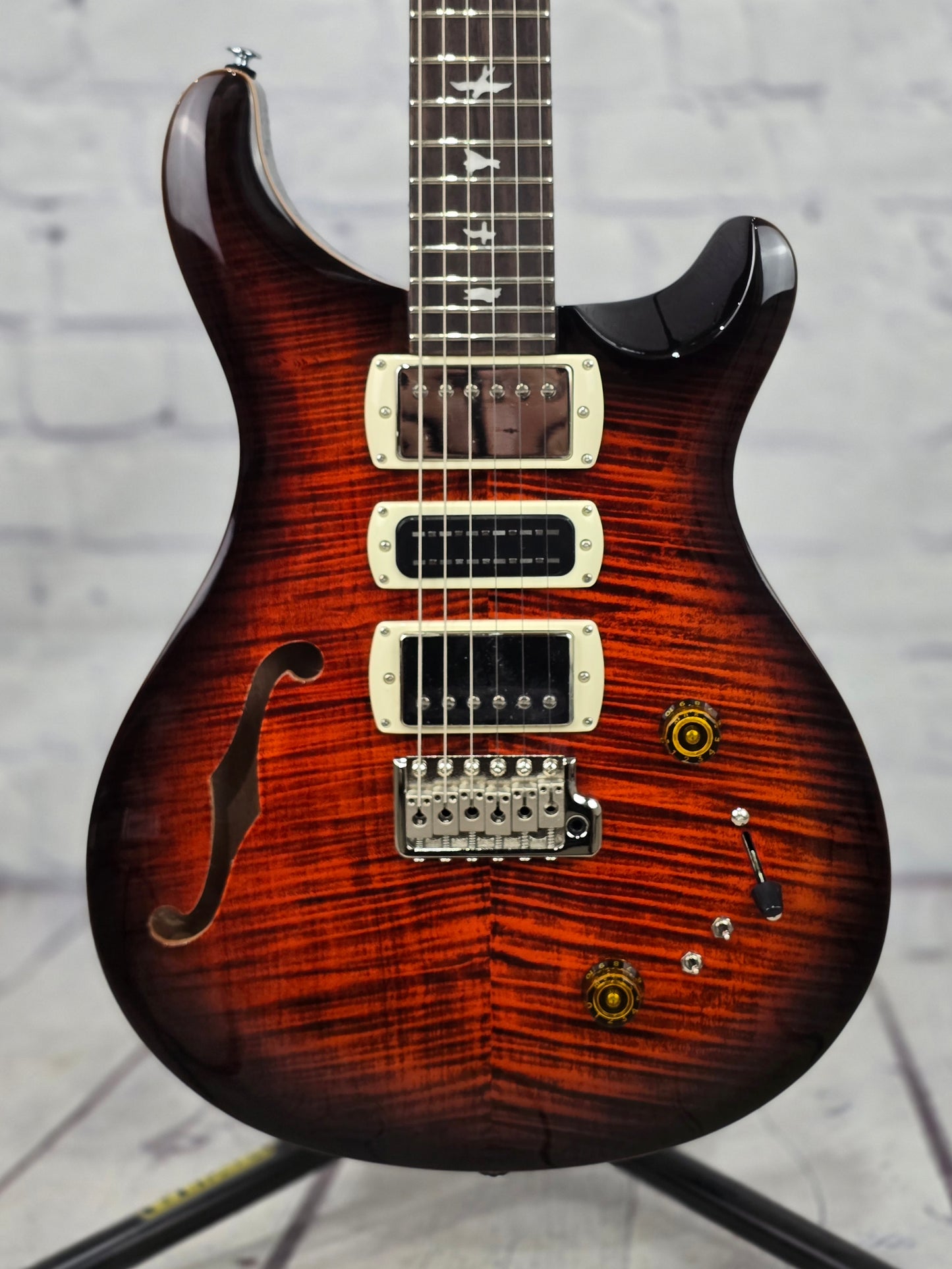 Paul Reed Smith PRS Guitars SE Special Semi-Hollow 6 String Electric Guitar Orange Tiger Smokeburst
