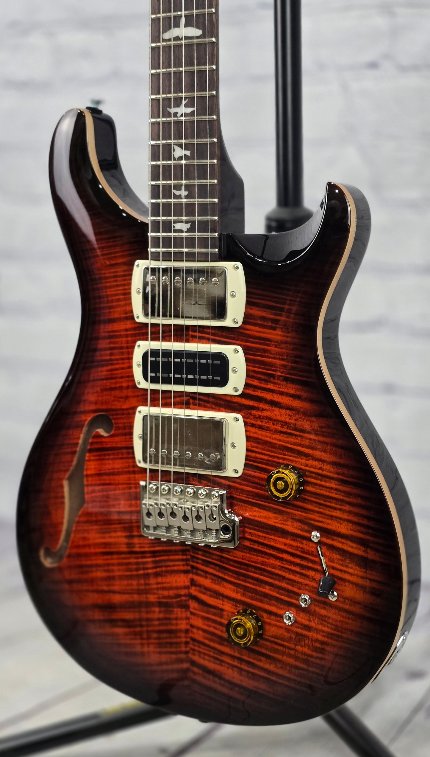 Paul Reed Smith PRS Guitars SE Special Semi-Hollow 6 String Electric Guitar Orange Tiger Smokeburst