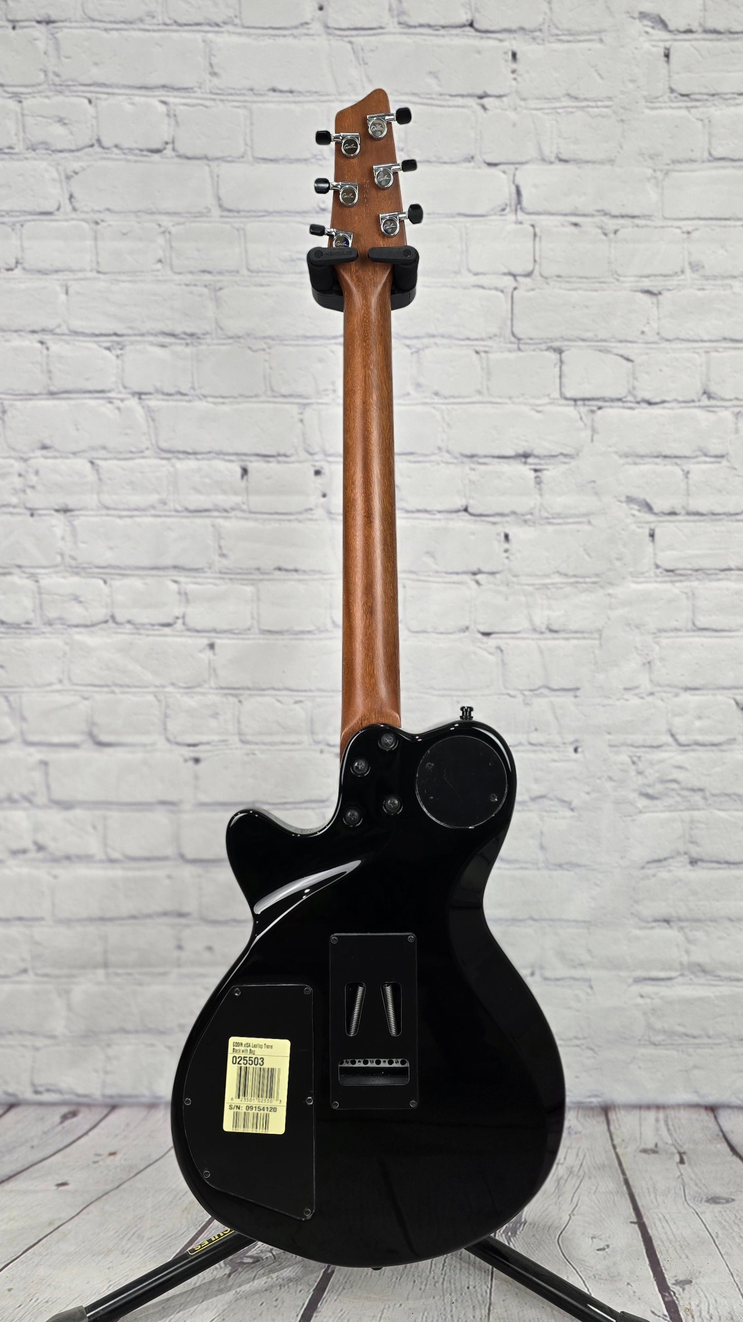 USED Godin xtSA 6 String Electric Guitar Trans Black Flame