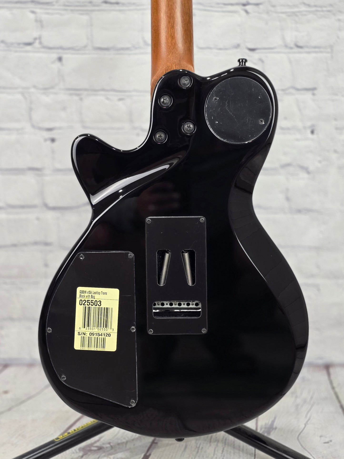 USED Godin xtSA 6 String Electric Guitar Trans Black Flame