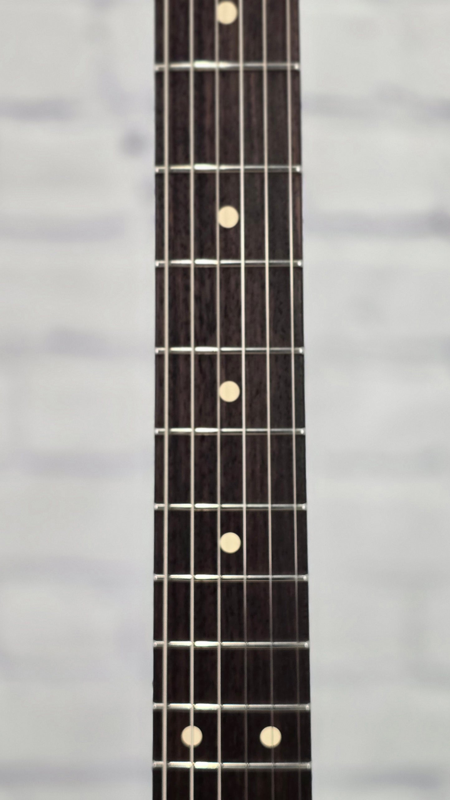 Anderson Guitarworks Raven Classic 6 String Electric Guitar Satin Organic Grain White with Black Fill