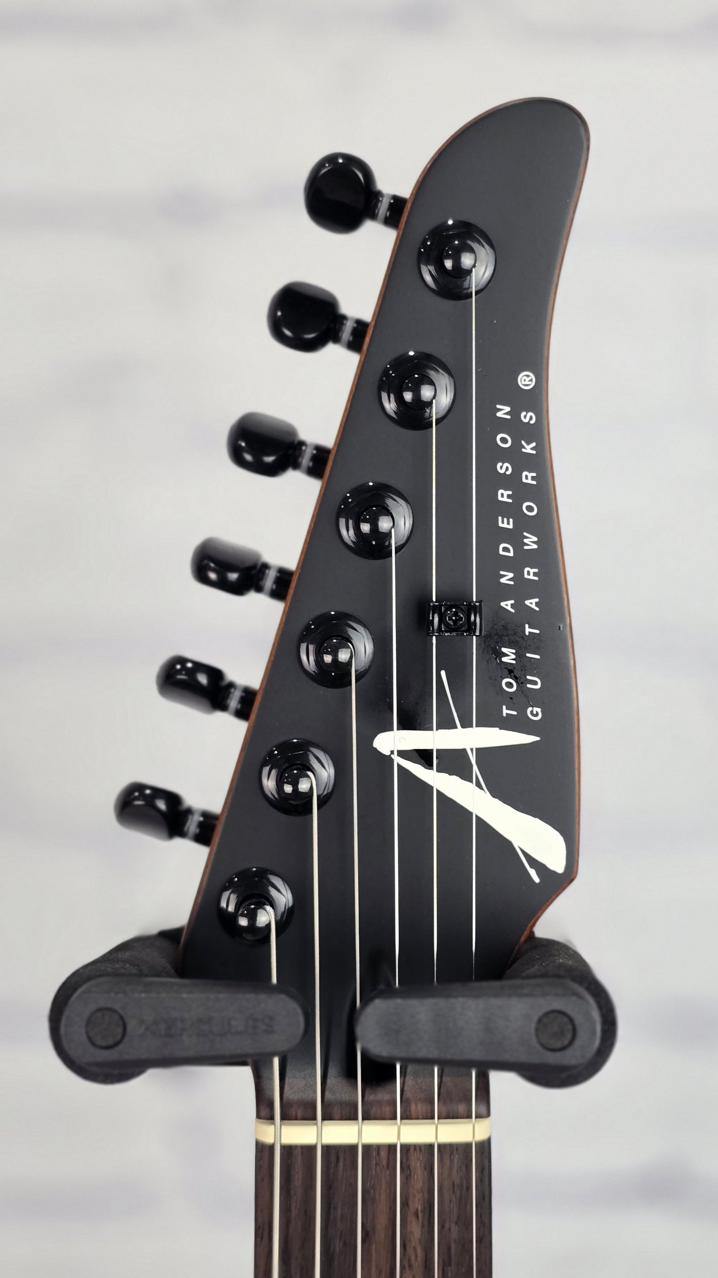 Anderson Guitarworks Raven Classic 6 String Electric Guitar Satin Organic Grain White with Black Fill