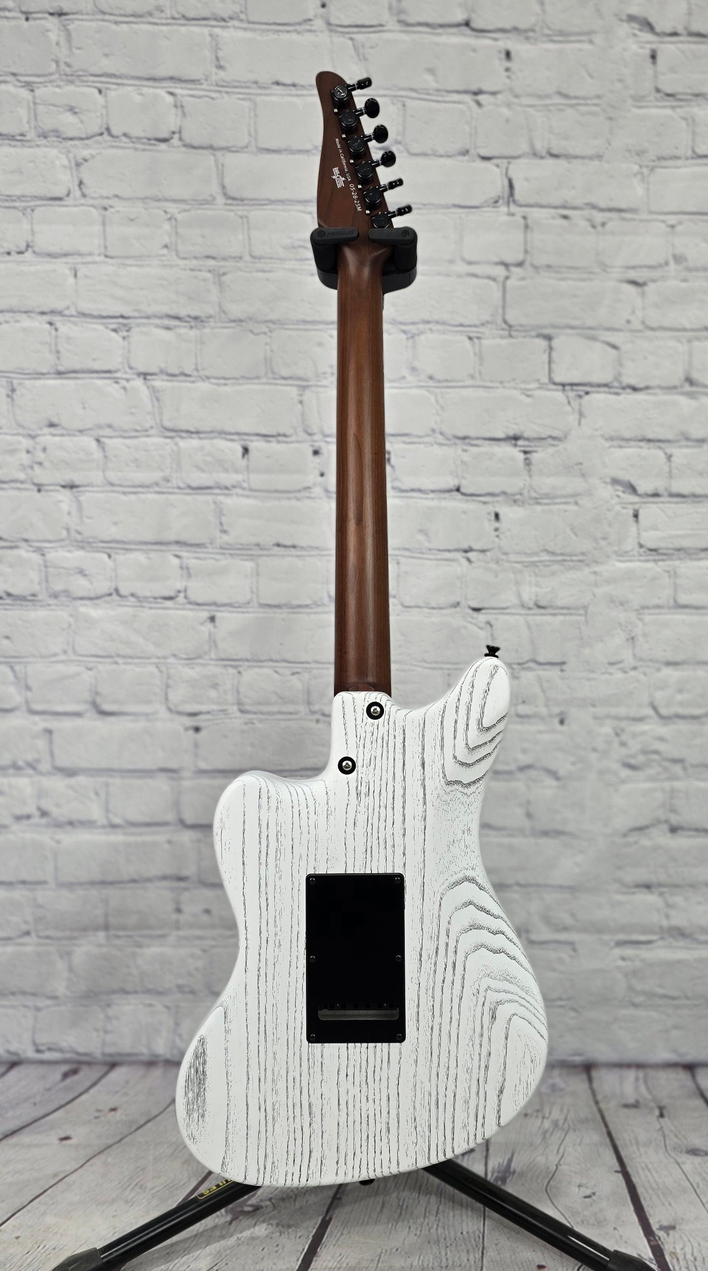 Anderson Guitarworks Raven Classic 6 String Electric Guitar Satin Organic Grain White with Black Fill