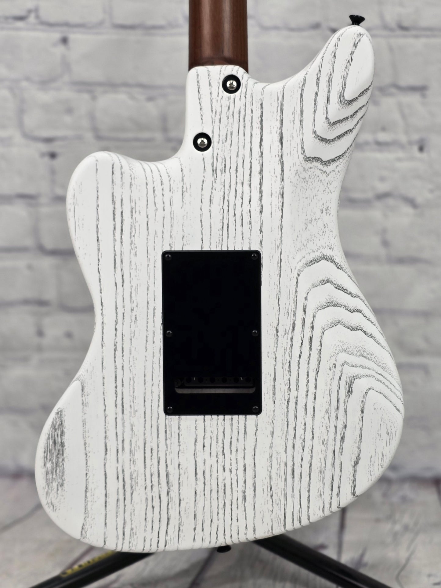 Anderson Guitarworks Raven Classic 6 String Electric Guitar Satin Organic Grain White with Black Fill